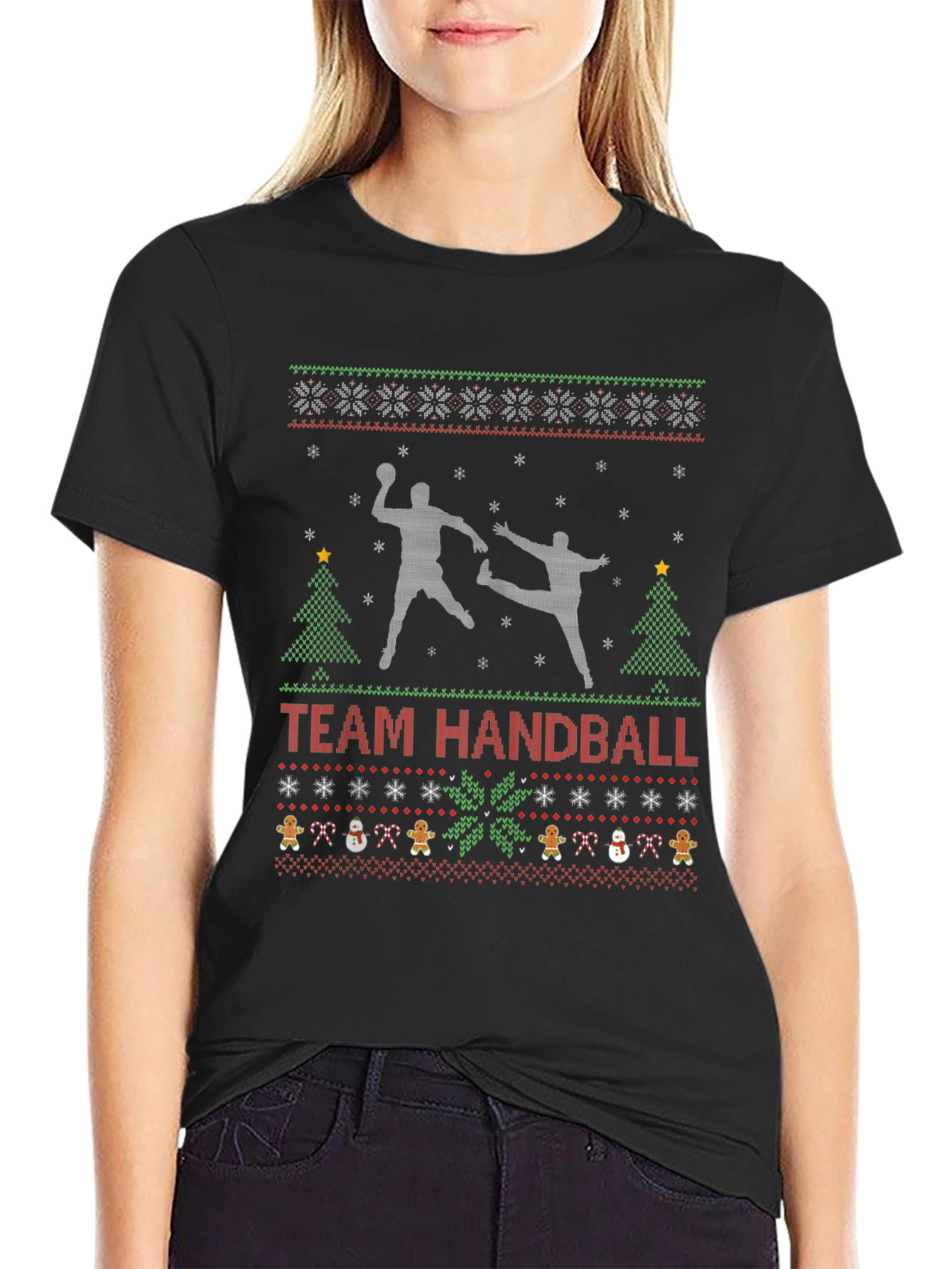 Ugly Christmas Team Handball T-Shirt