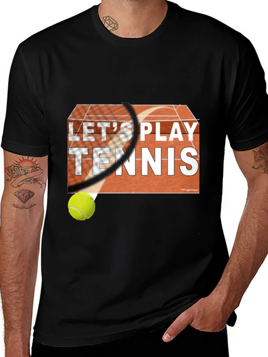 Lets Play Tennis Graphic Tee - Sporty Fashion