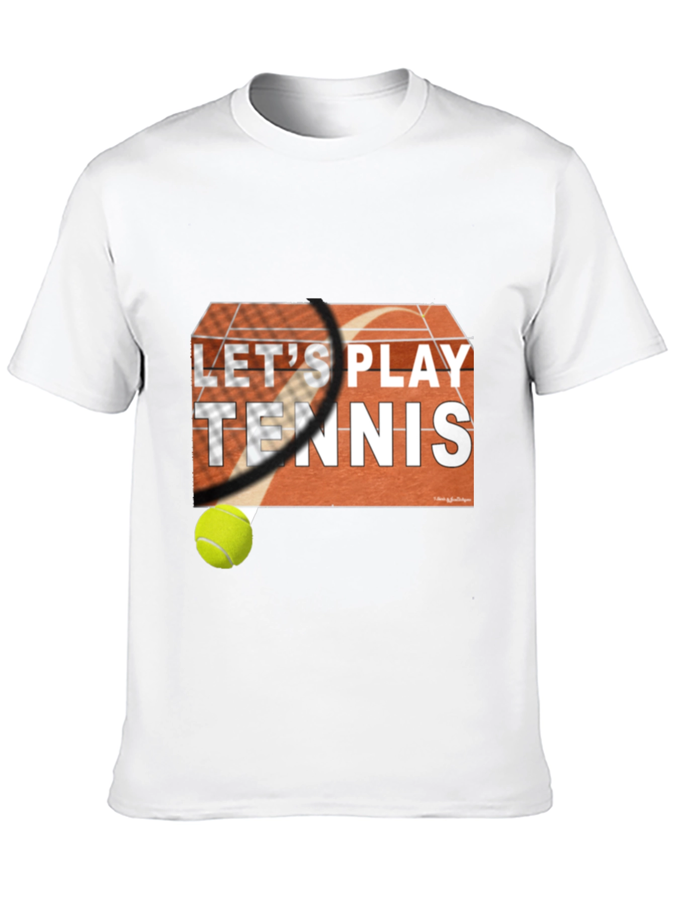 Lets Play Tennis Graphic Tee - Sporty Fashion