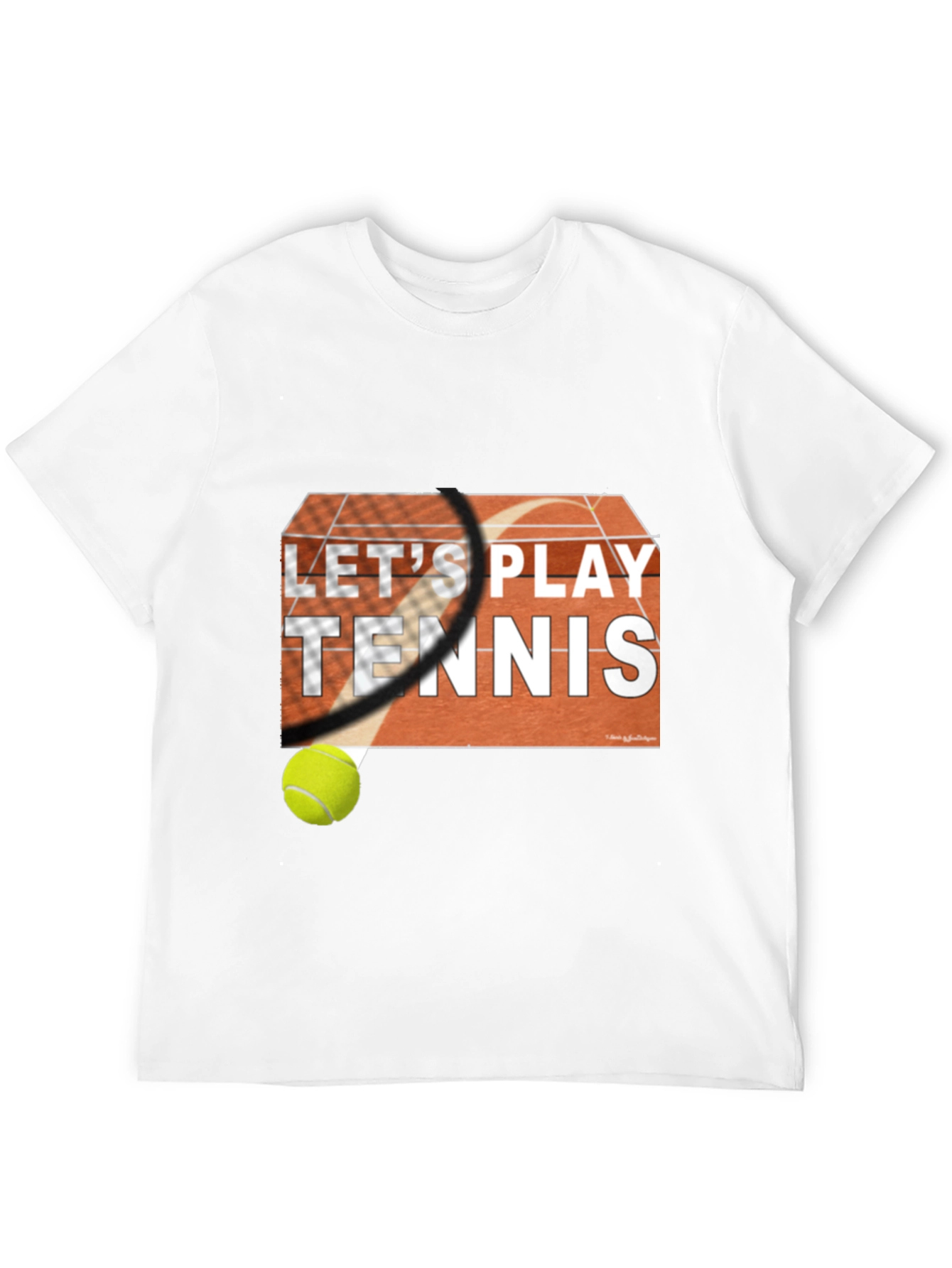 Lets Play Tennis Graphic Tee - Sporty Fashion