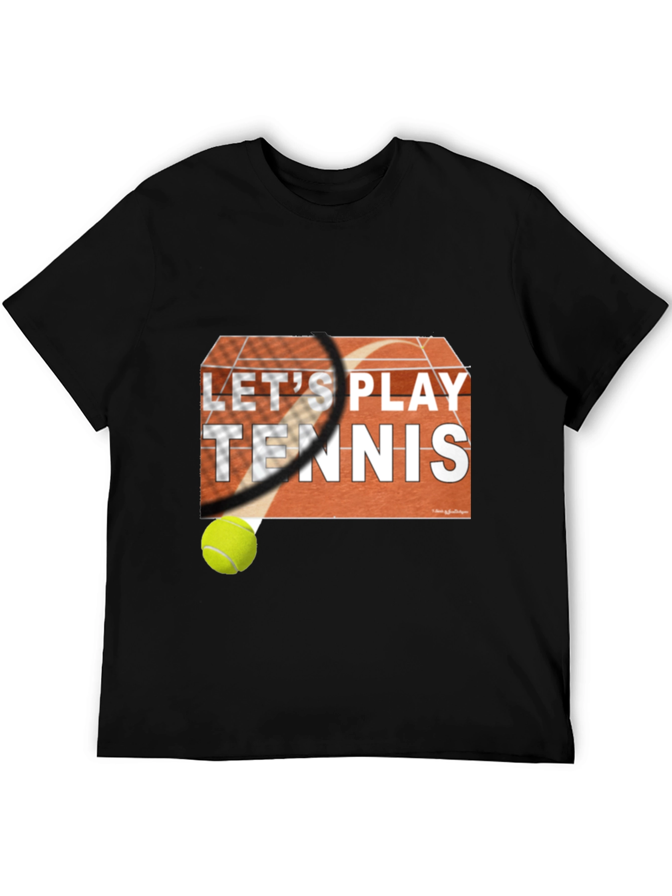 Lets Play Tennis Graphic Tee - Sporty Fashion