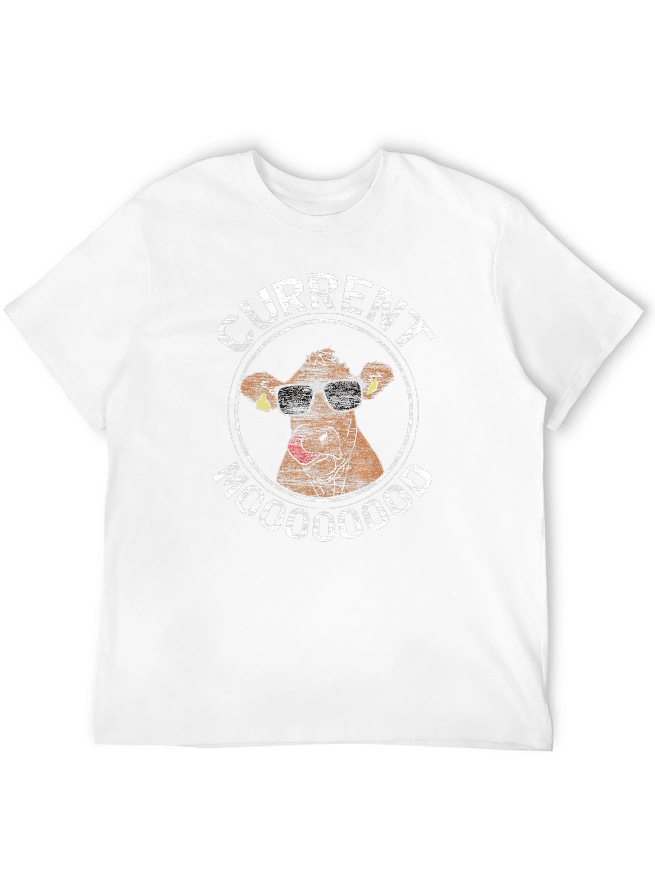 Current Mooood Funny Cow Graphic T-Shirt