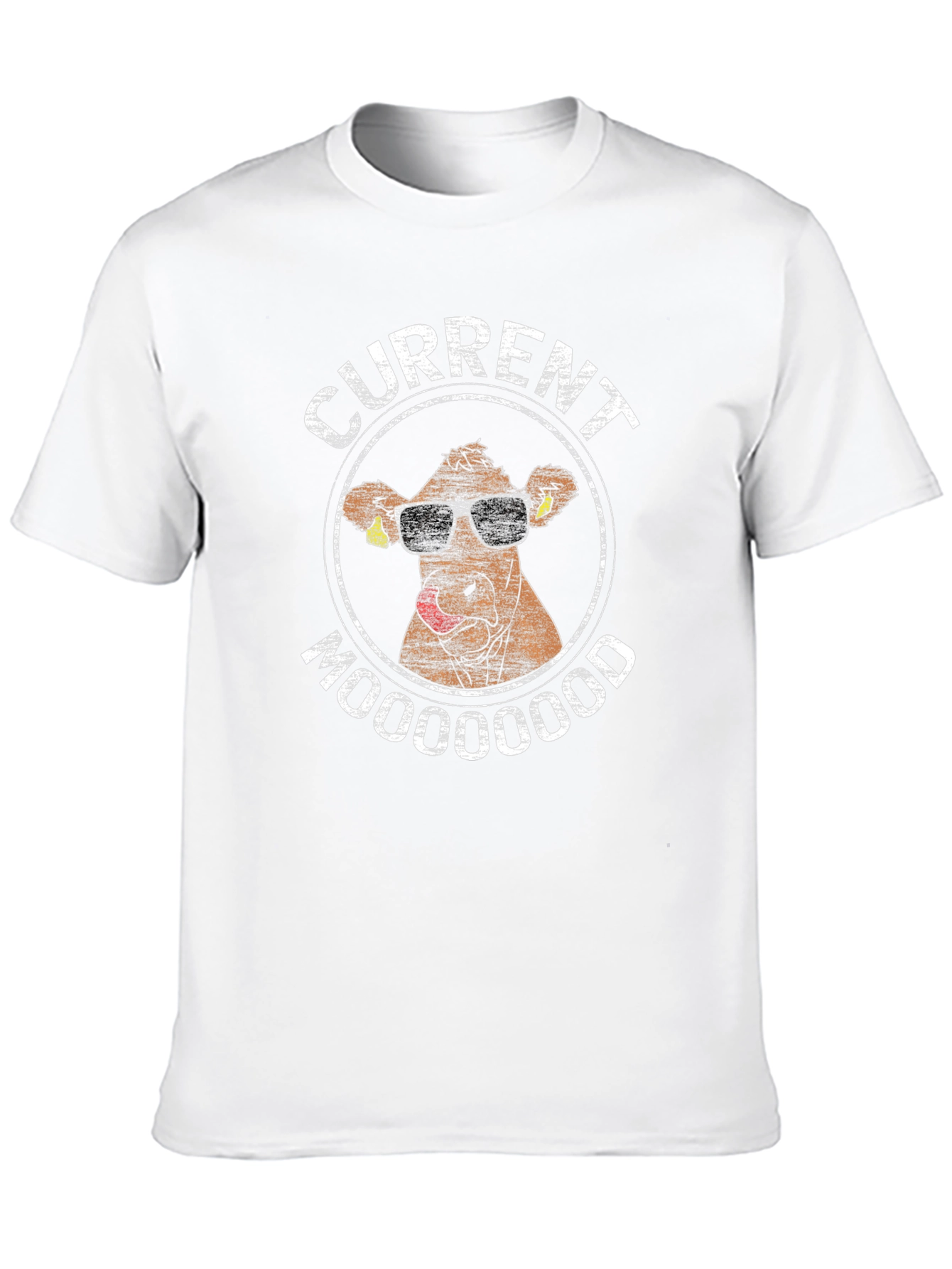 Current Mooood Funny Cow Graphic T-Shirt