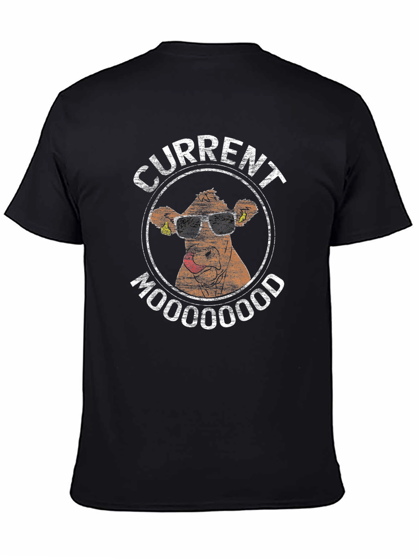 Current Mooood Funny Cow Graphic T-Shirt