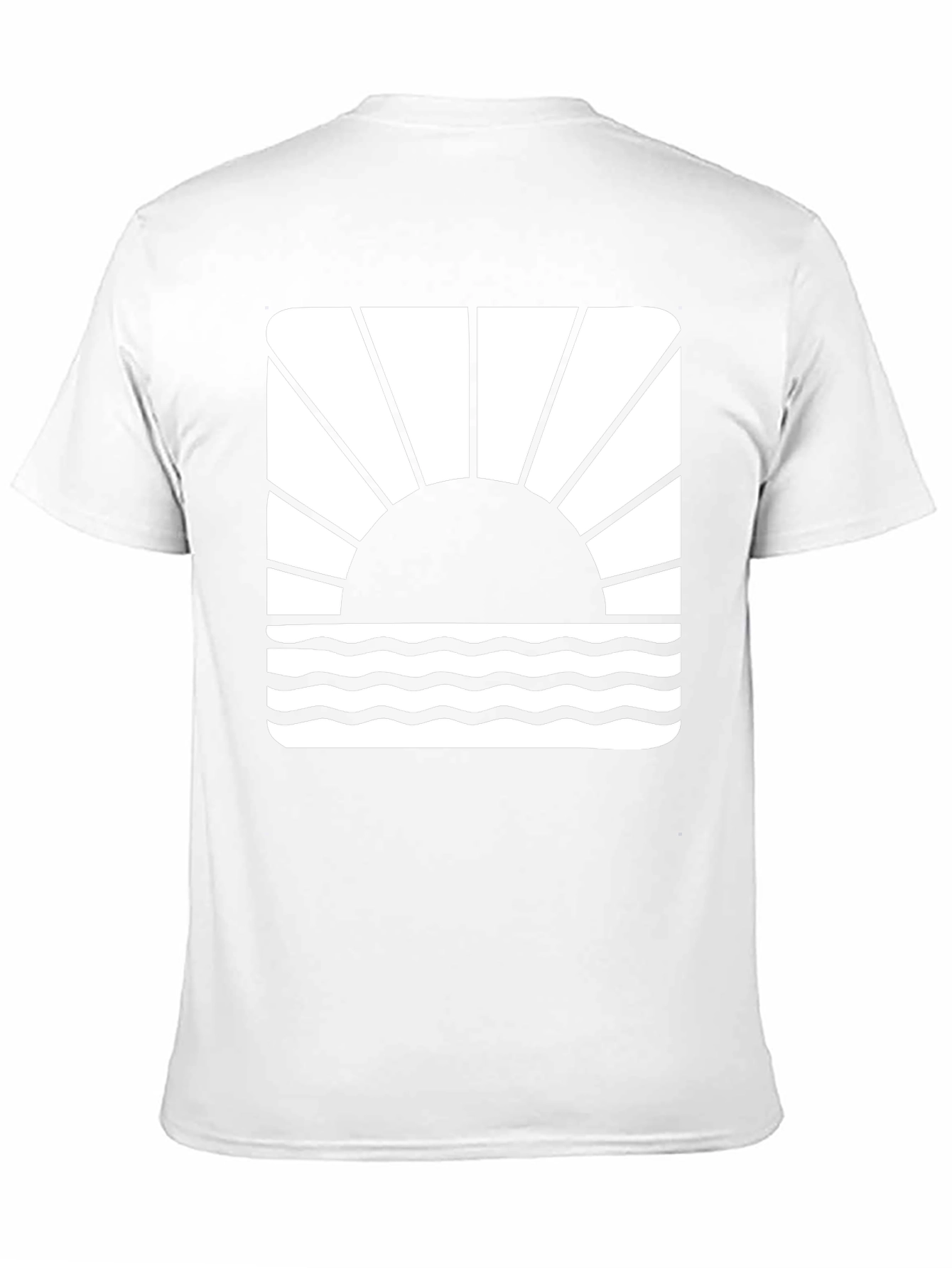 Sunset Waves Graphic Tee - Black Cotton T-Shirt