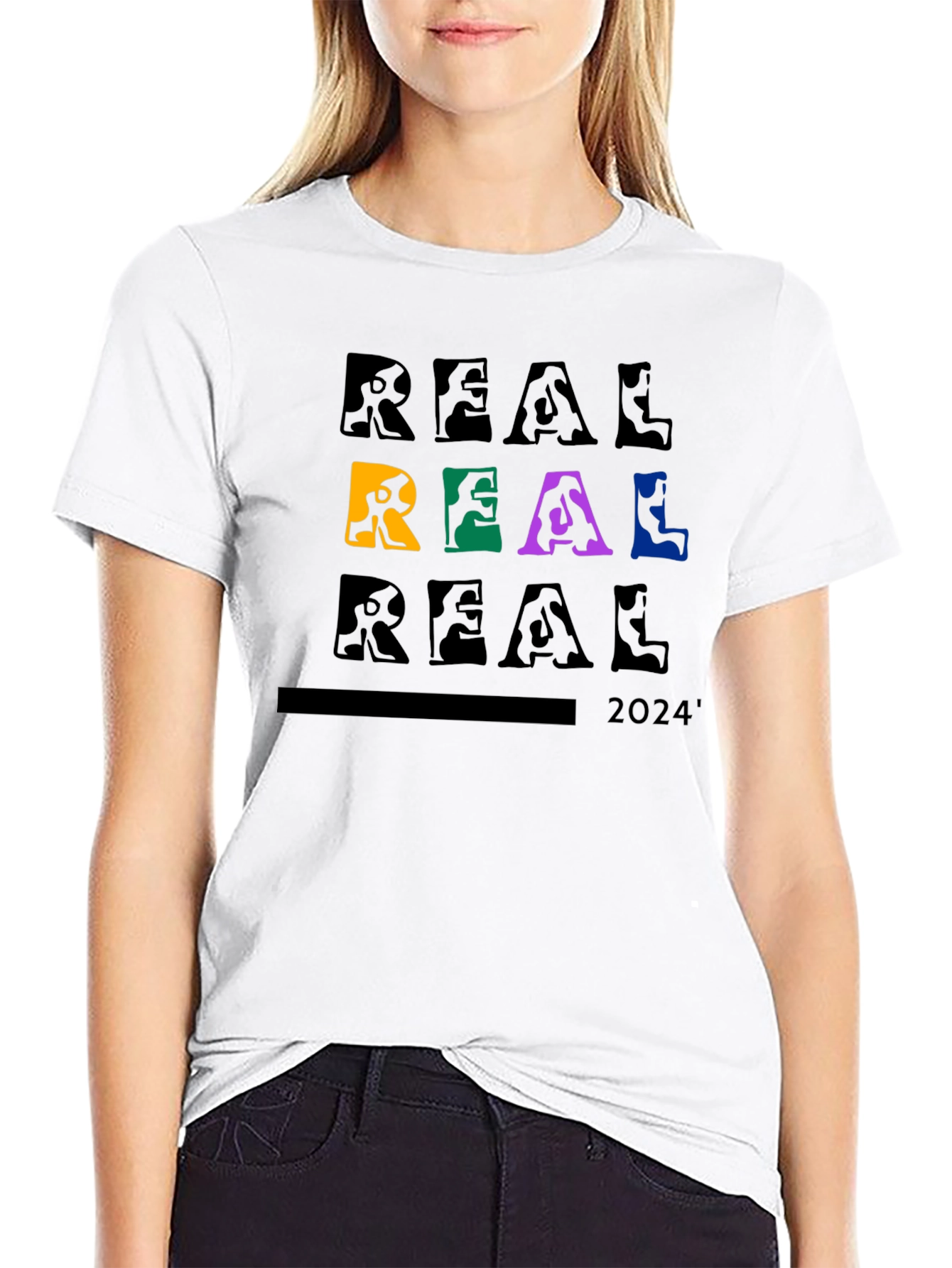REAL 2024 Graphic Print T-Shirt