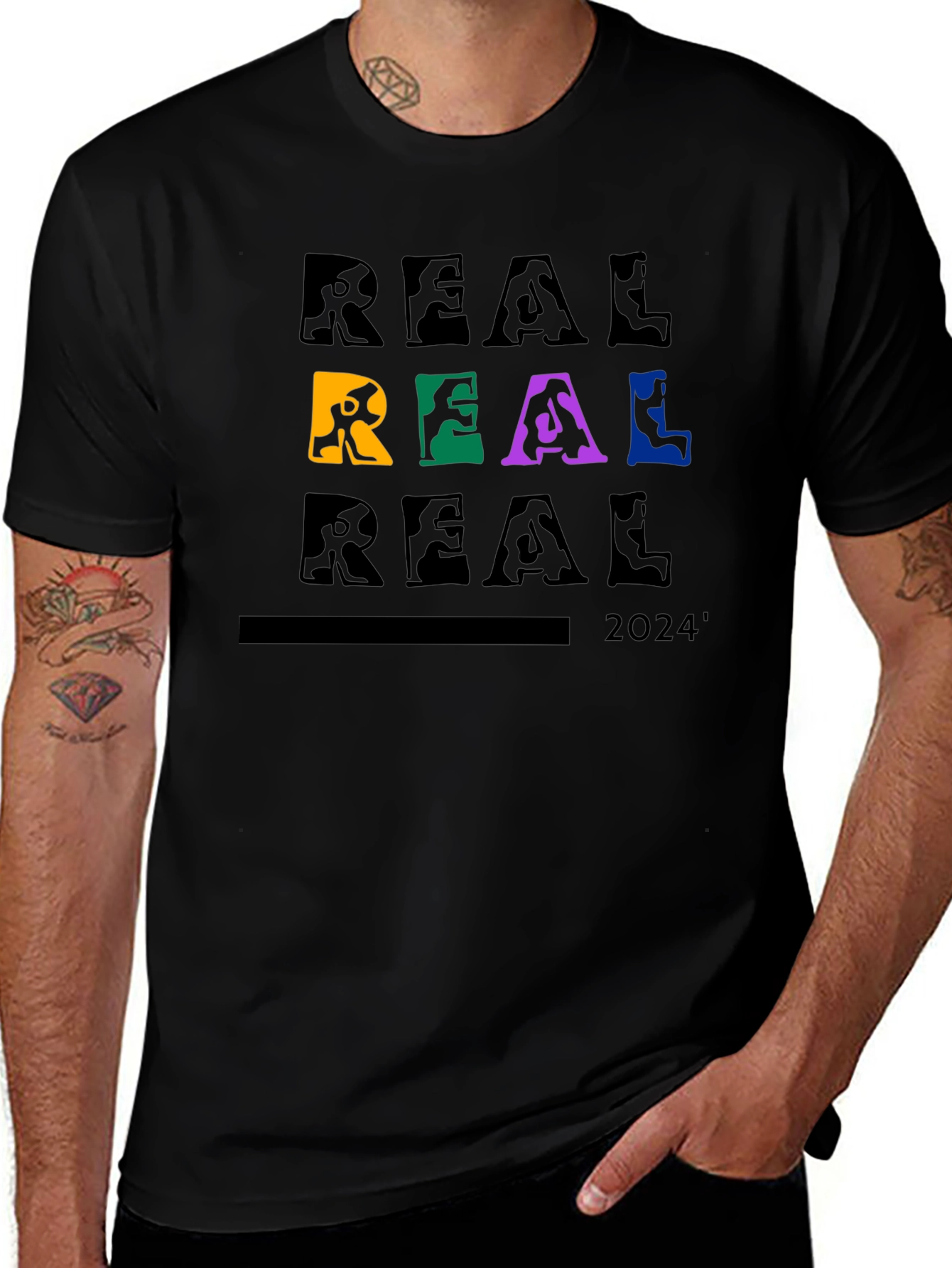 REAL 2024 Graphic Print T-Shirt