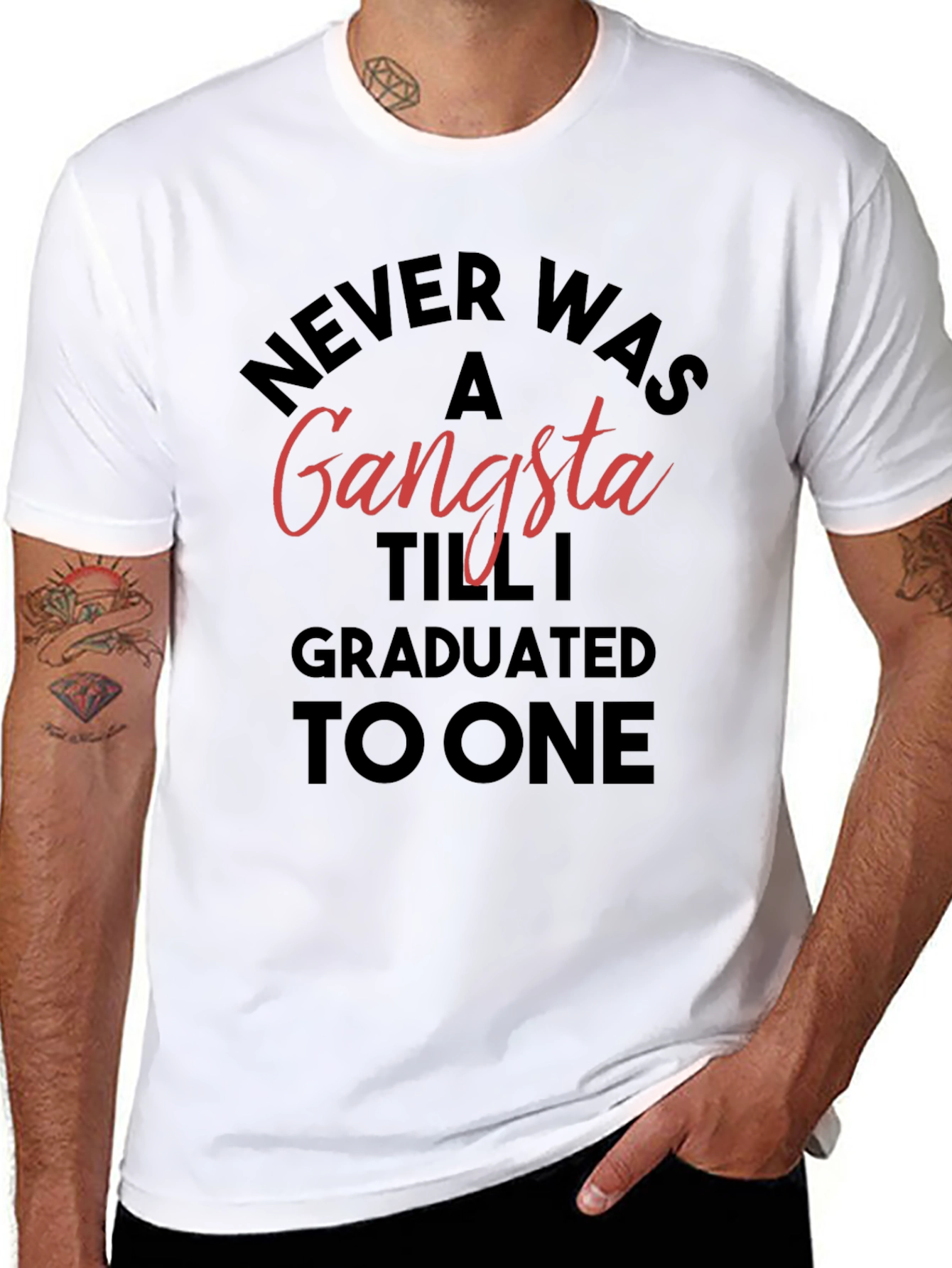 Graduated Gangsta T-Shirt - Black