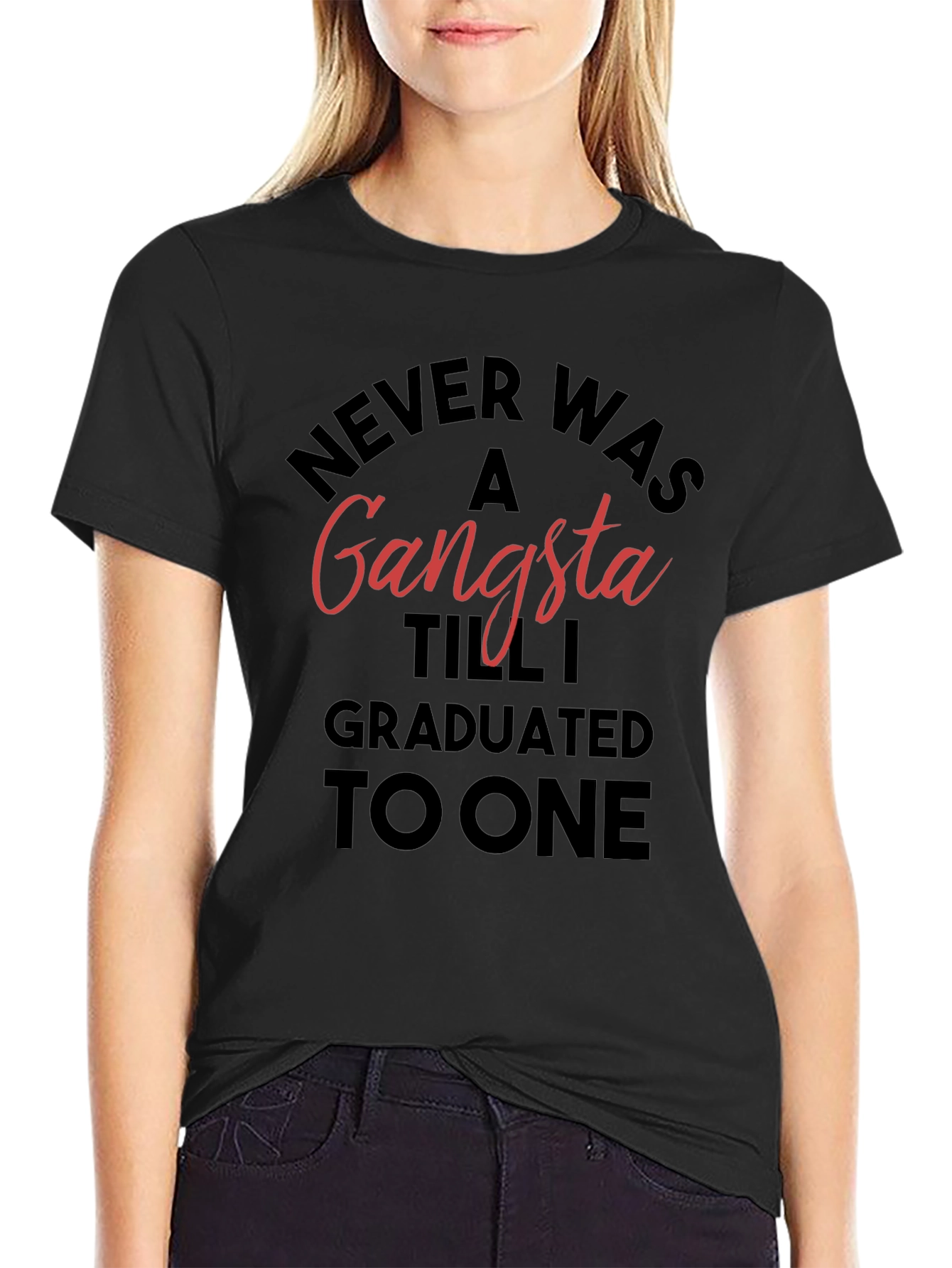 Graduated Gangsta T-Shirt - Black