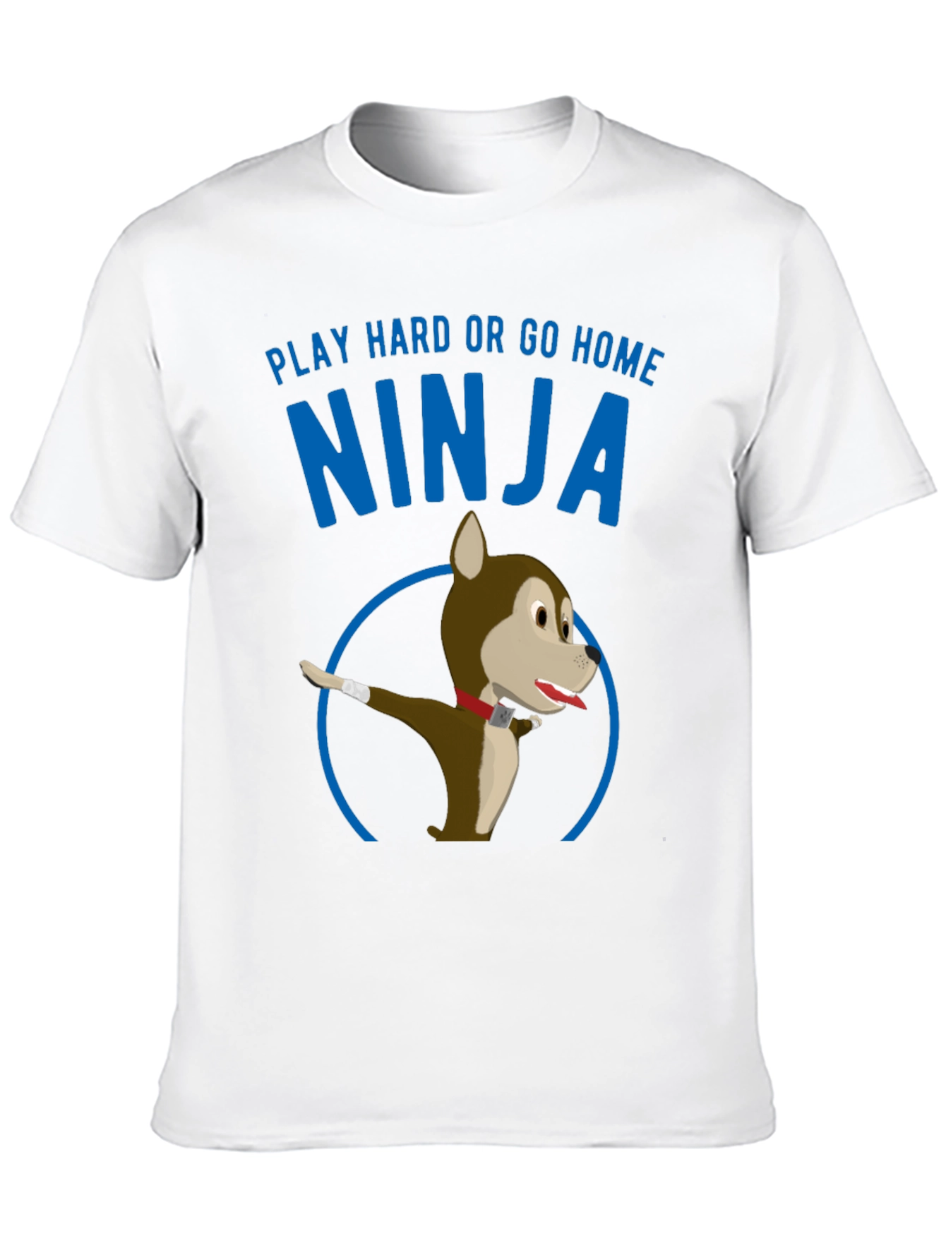 Play Hard Ninja Dog Graphic Tee