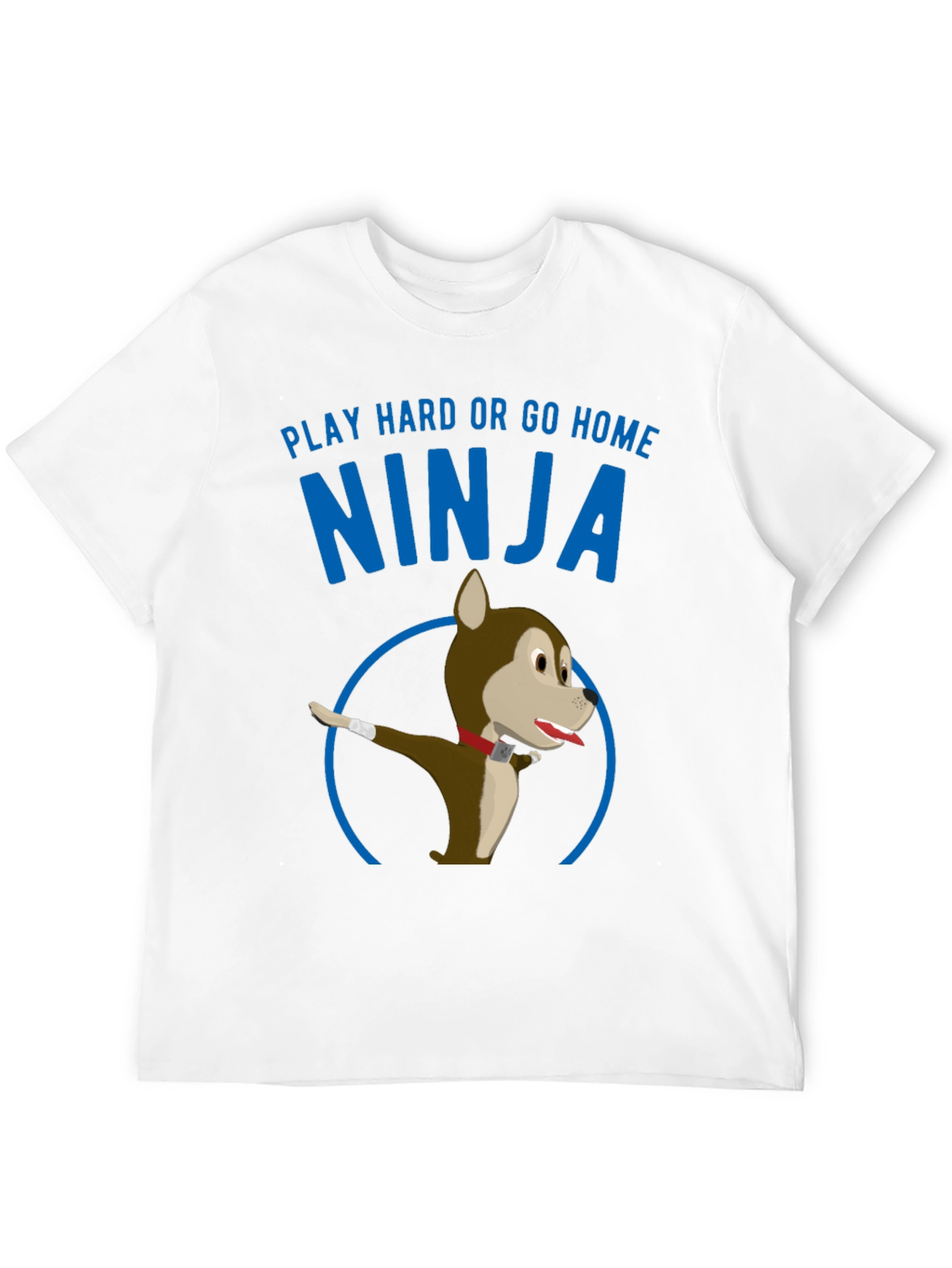 Play Hard Ninja Dog Graphic Tee