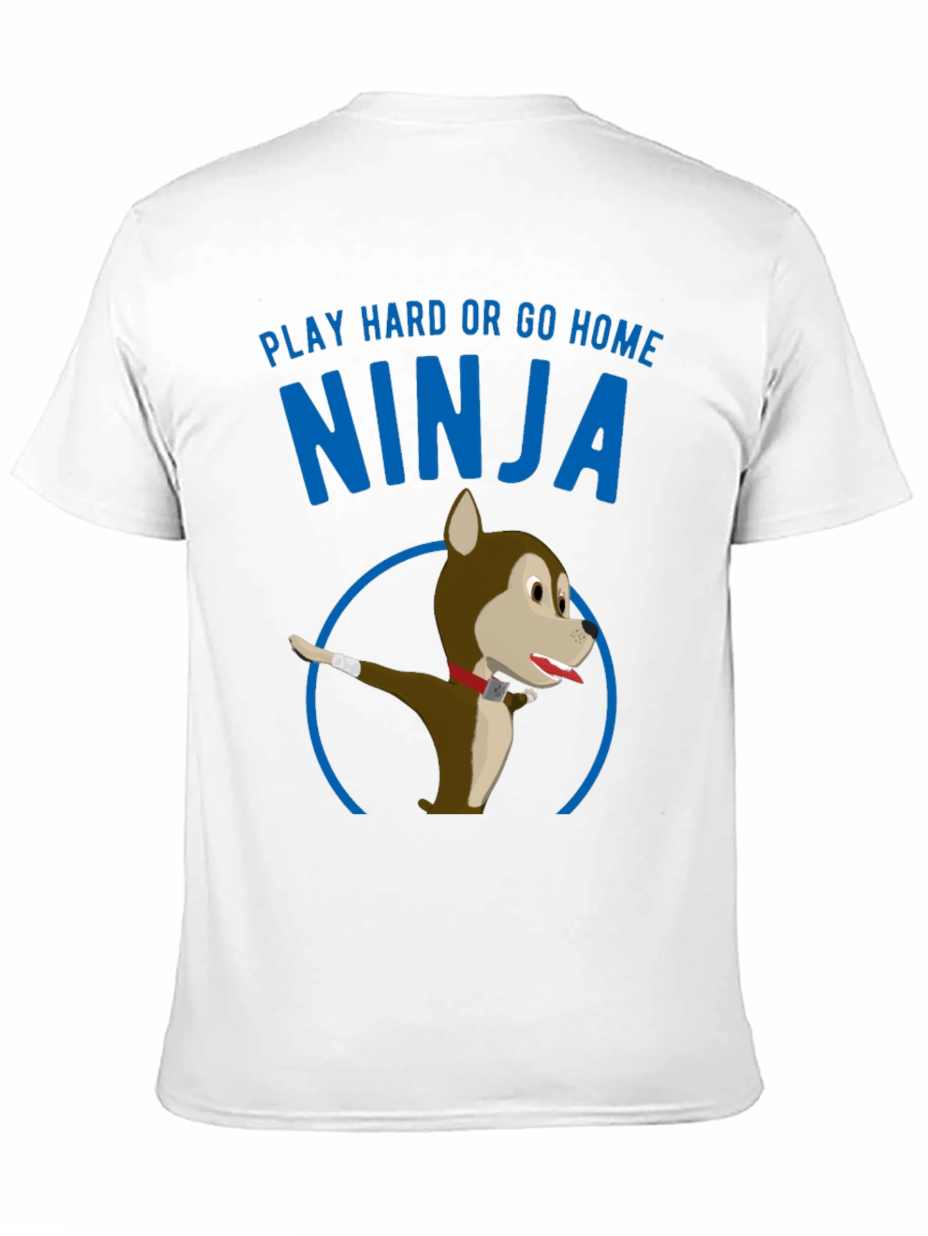 Play Hard Ninja Dog Graphic Tee