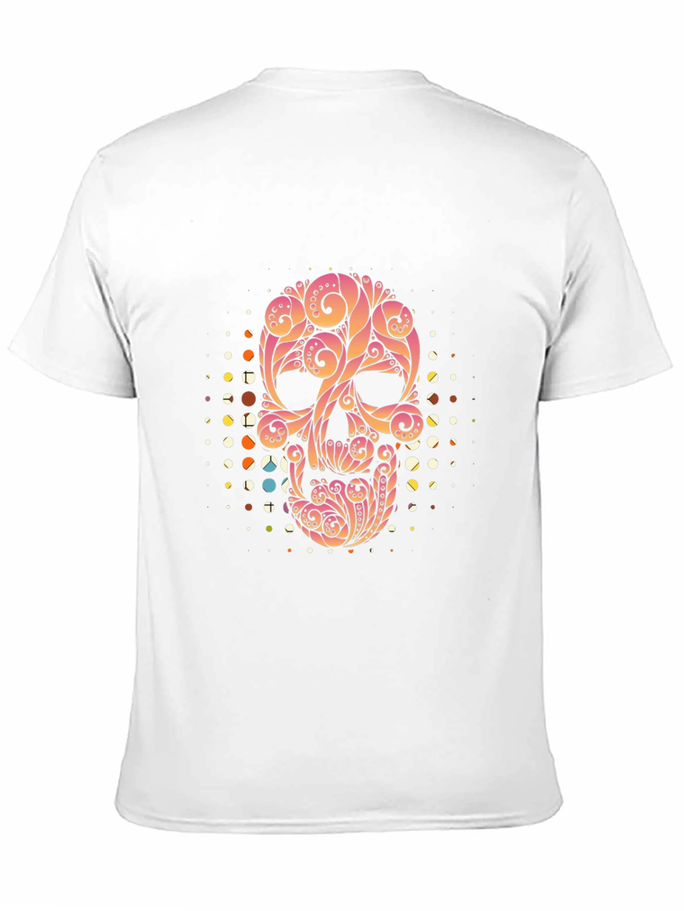 Ornate Skull Graphic Tee - Black