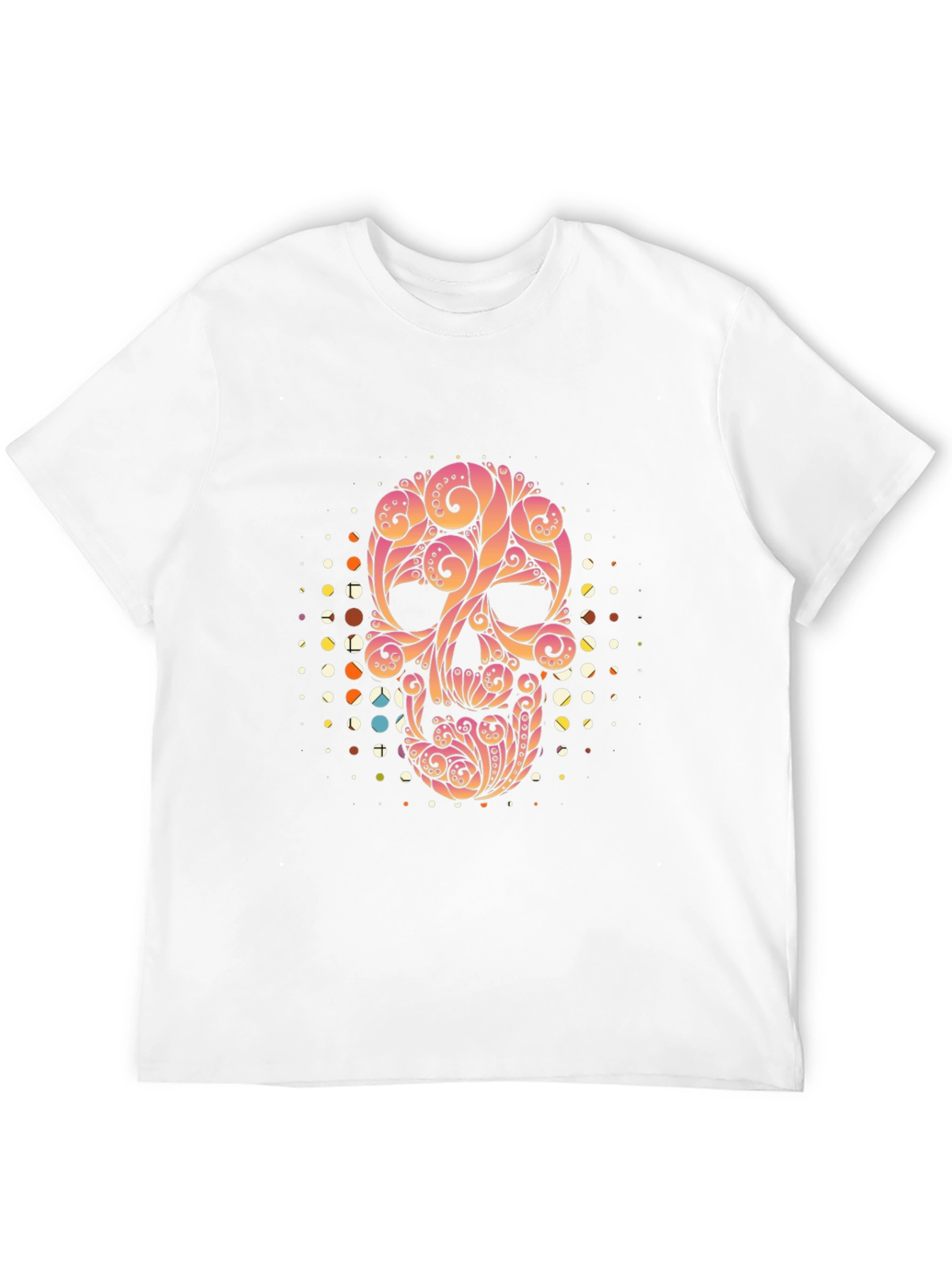 Ornate Skull Graphic Tee - Black