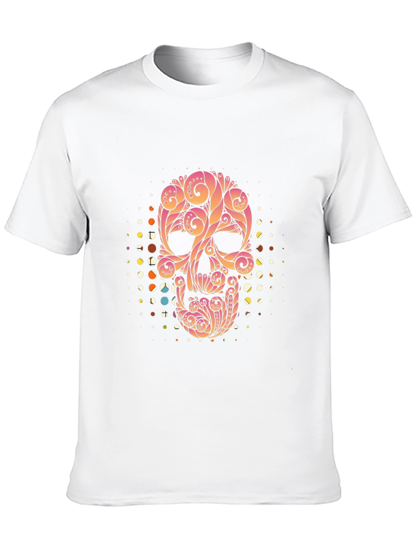 Ornate Skull Graphic Tee - Black