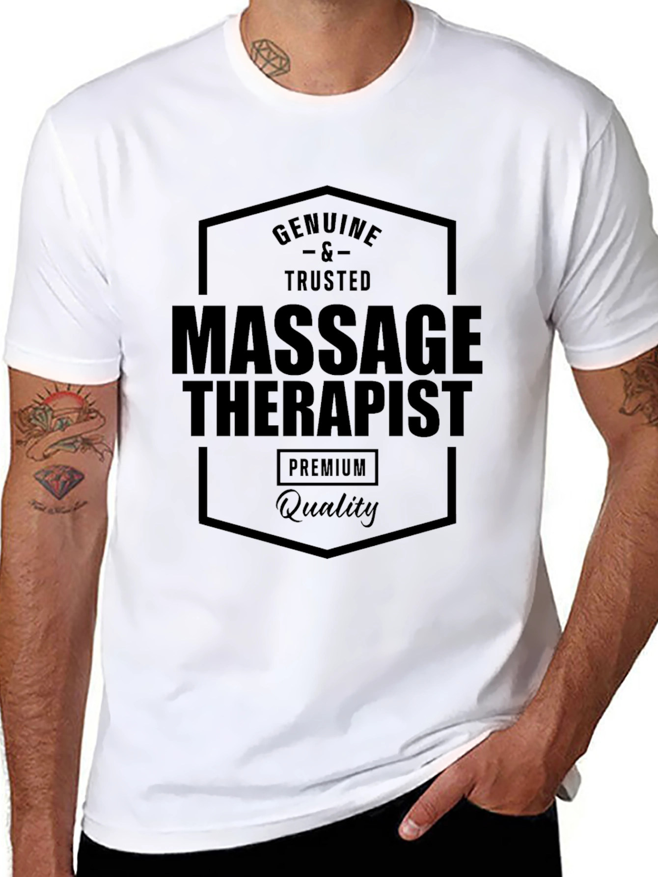 Massage Therapist Premium Quality Black T-Shirt