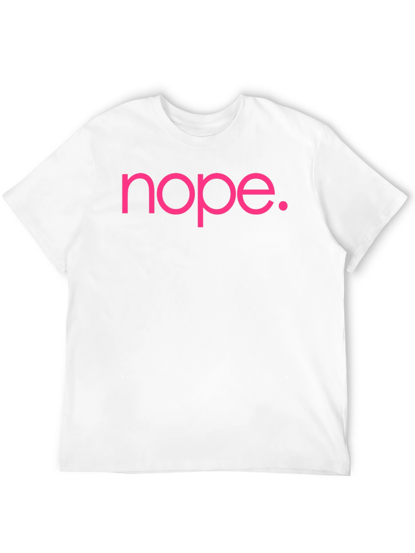 Nope Slogan Graphic Tee - Casual Cotton T-Shirt