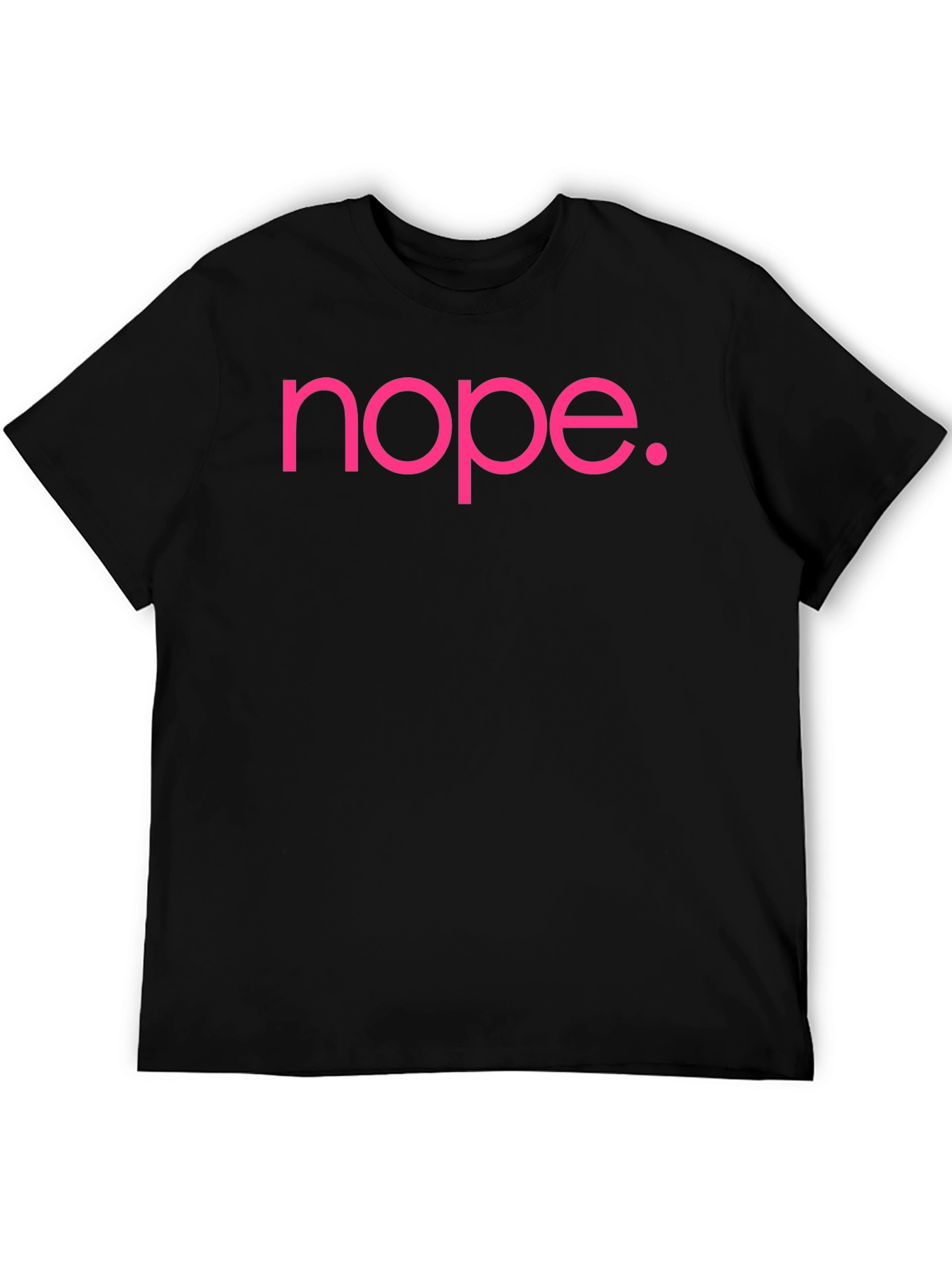 Nope Slogan Graphic Tee - Casual Cotton T-Shirt