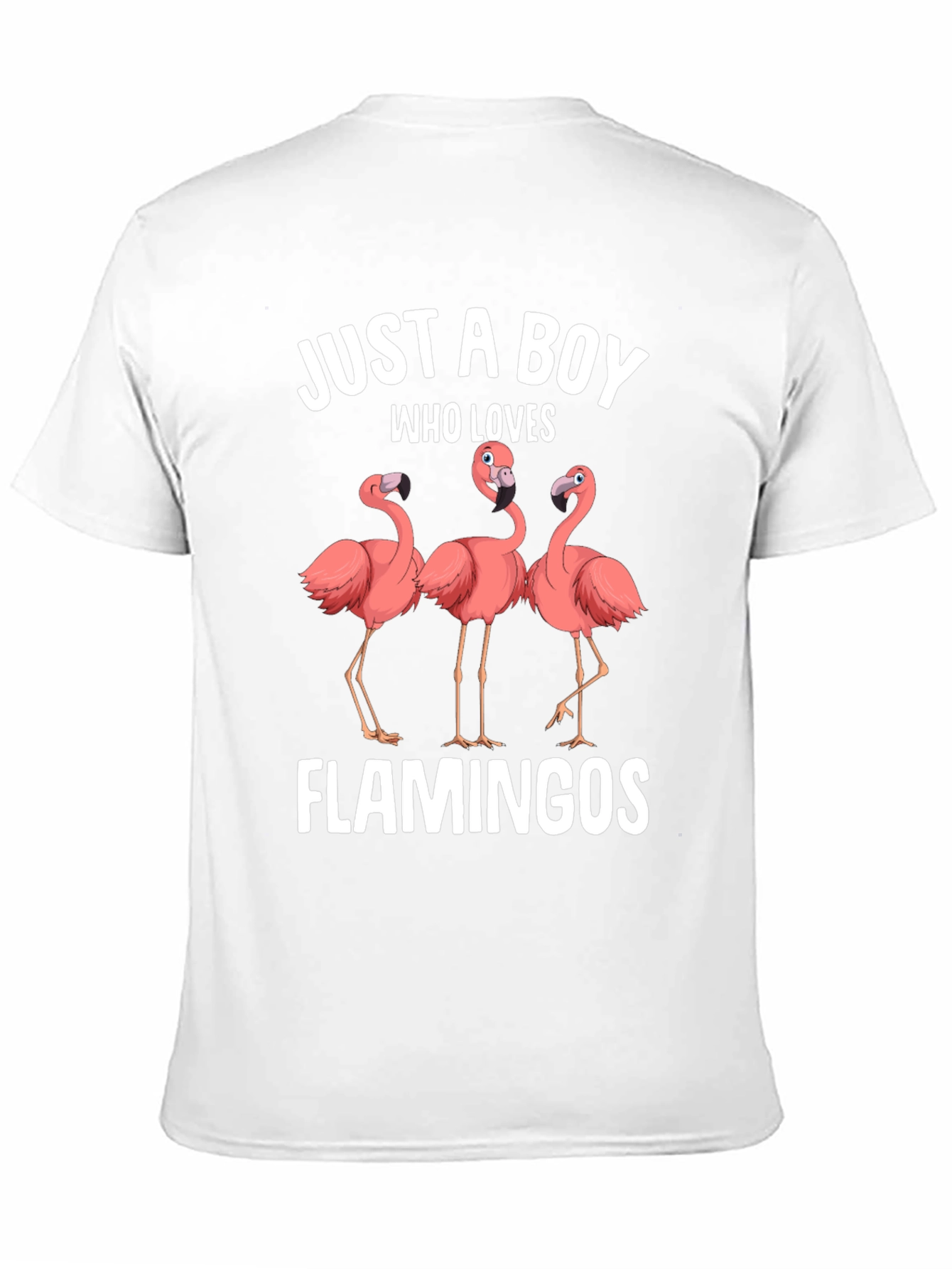 Boy Who Loves Flamingos Graphic T-Shirt