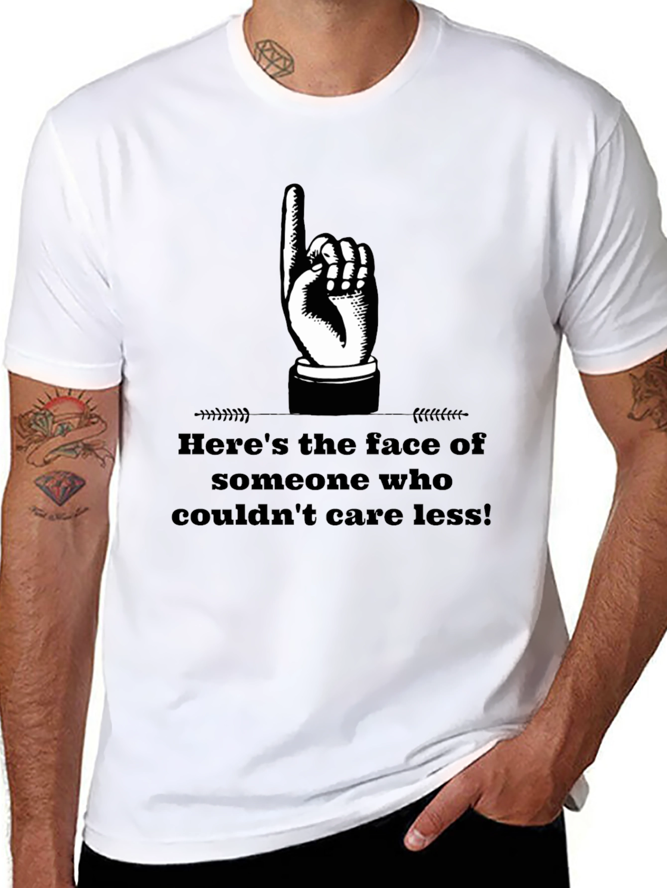 Heres The Face T-Shirt Funny Sarcastic Graphic Tee