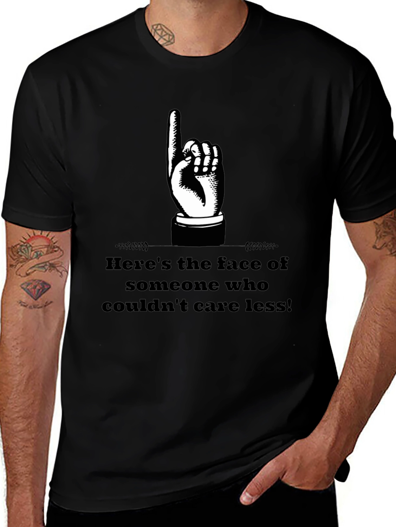 Heres The Face T-Shirt Funny Sarcastic Graphic Tee