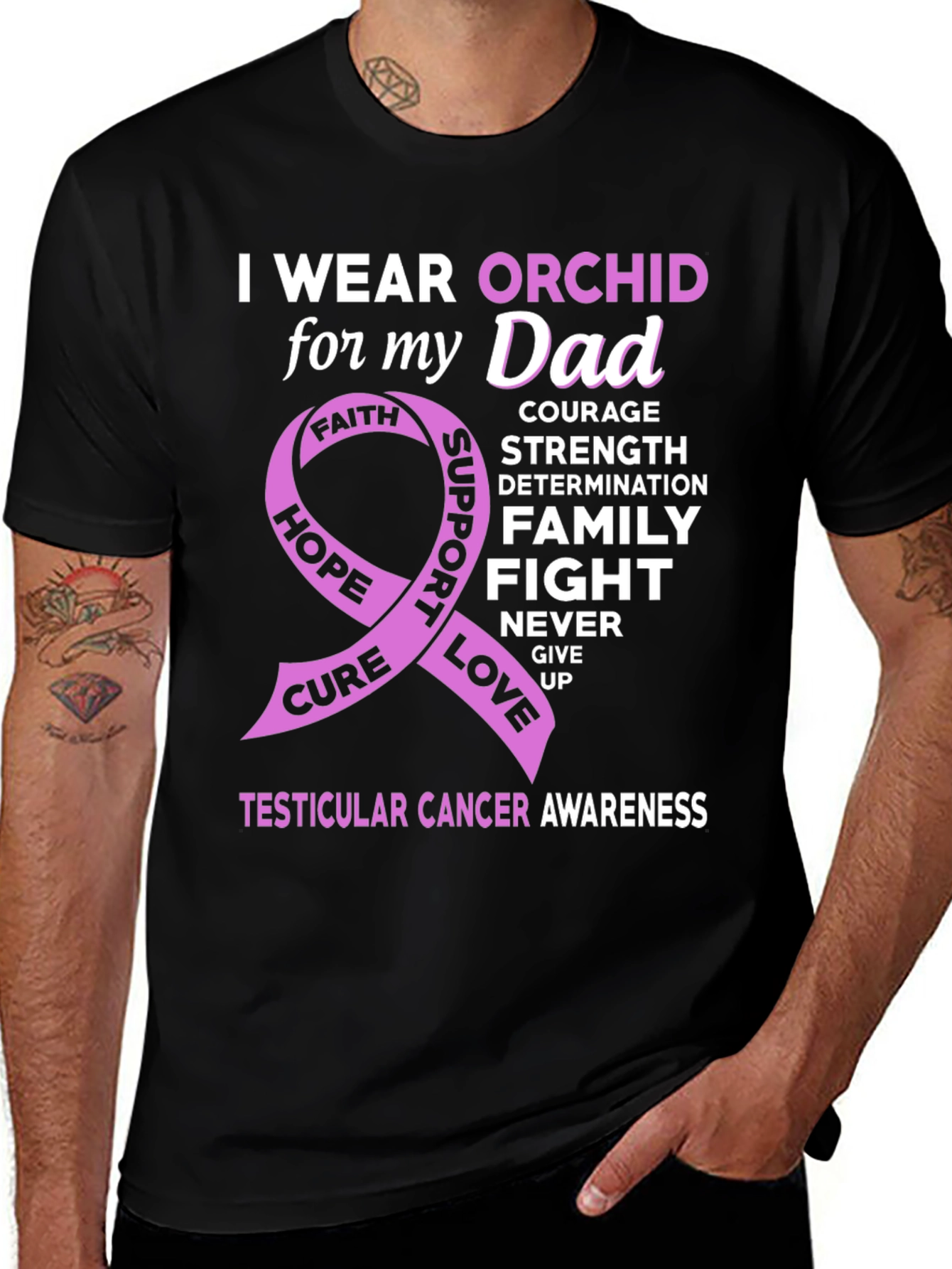 Orchid Awareness T-Shirt for Dad