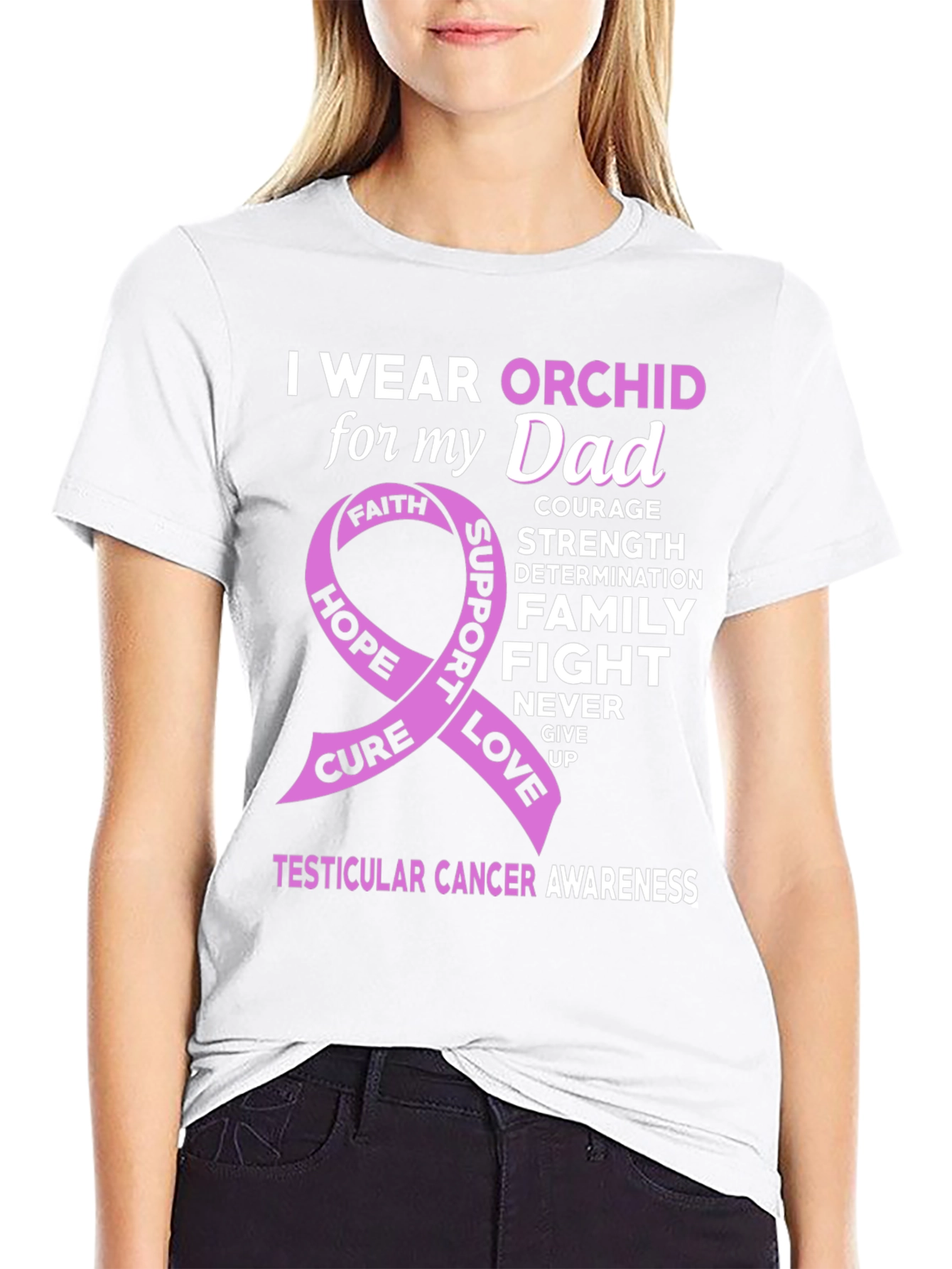 Orchid Awareness T-Shirt for Dad