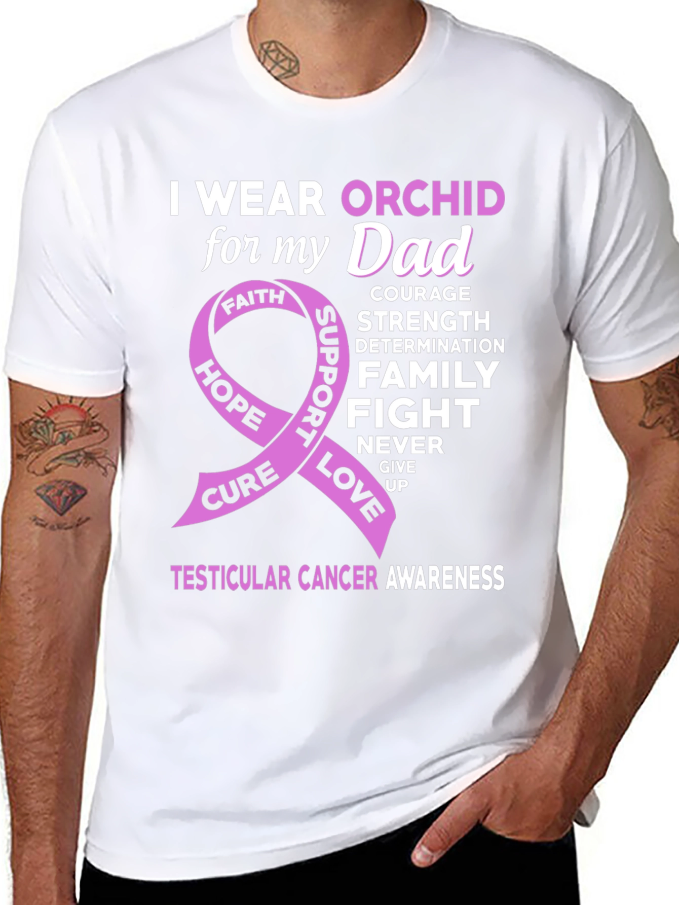 Orchid Awareness T-Shirt for Dad