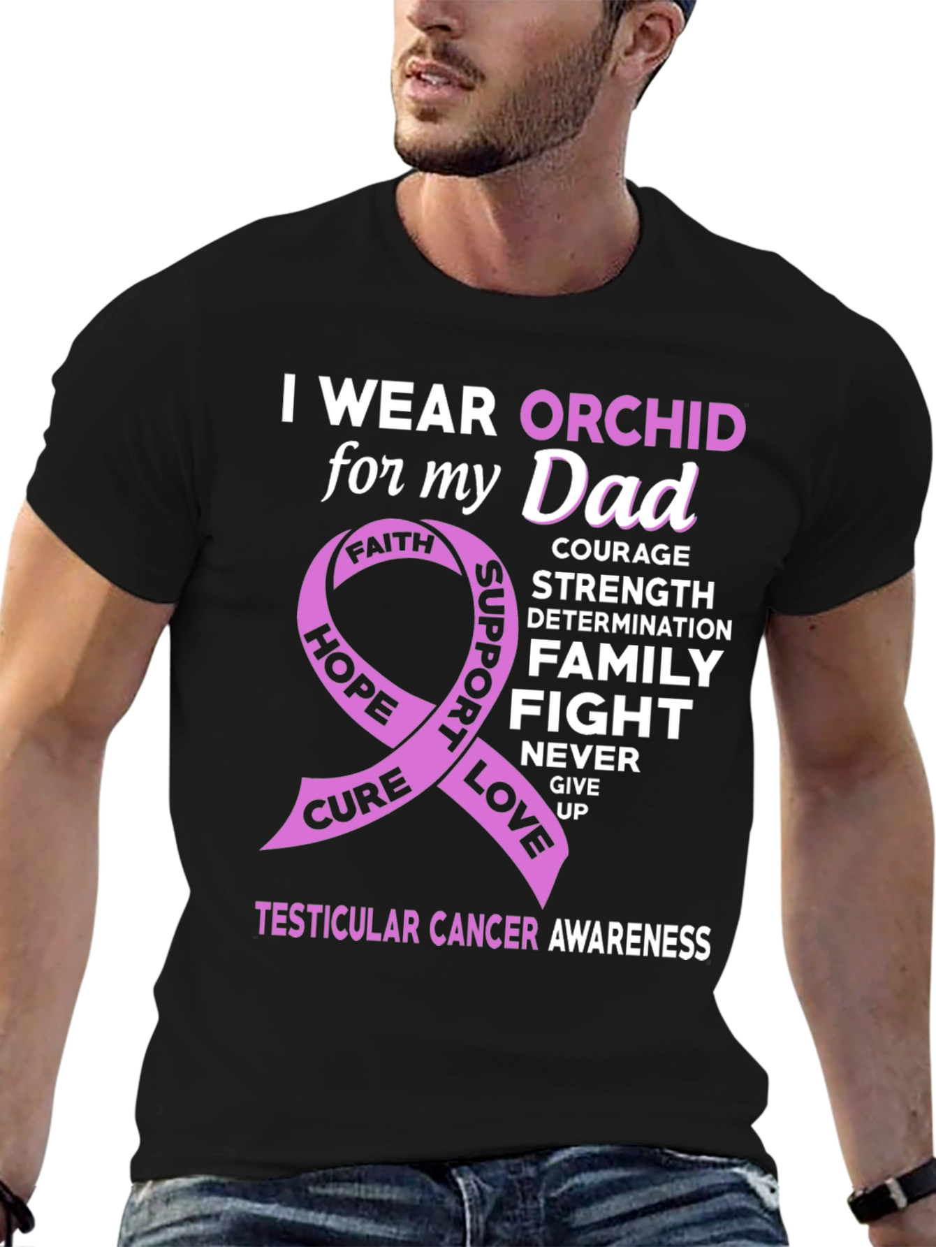 Orchid Awareness T-Shirt for Dad
