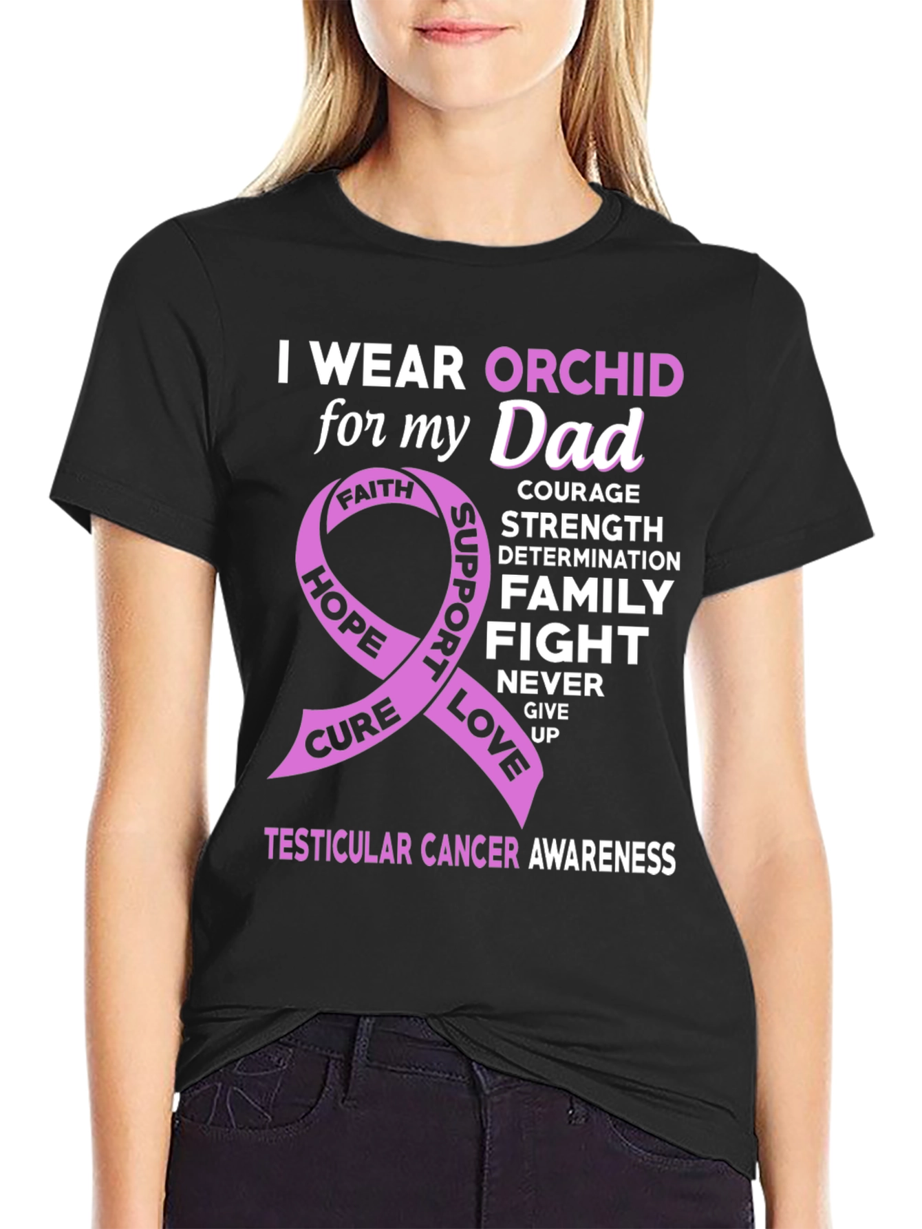 Orchid Awareness T-Shirt for Dad