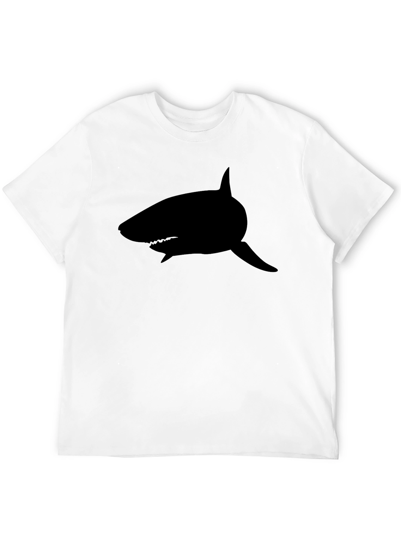 Mens Black Shark Graphic Tee - Classic Fit