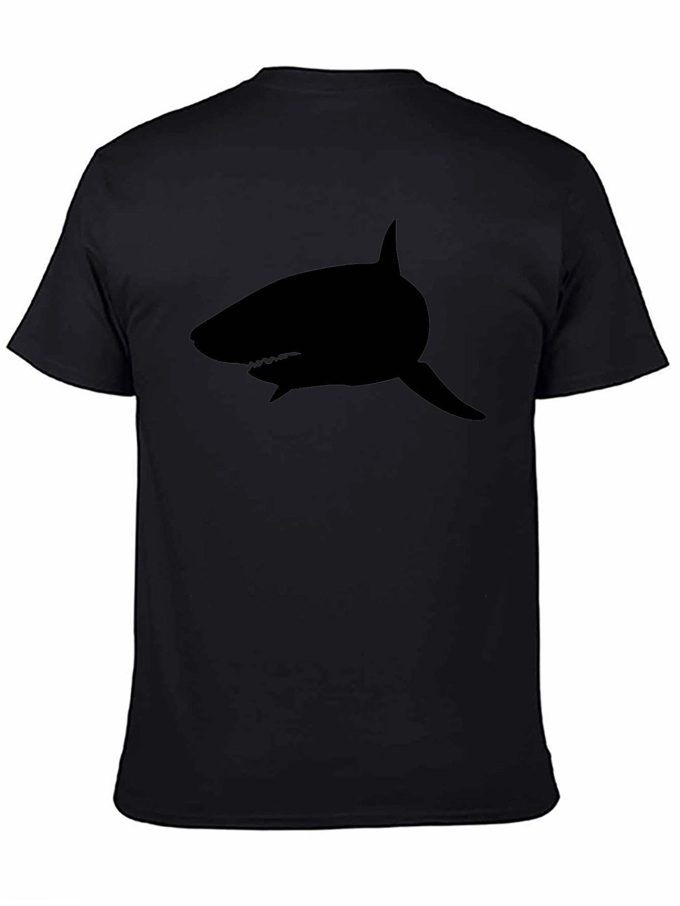 Mens Black Shark Graphic Tee - Classic Fit
