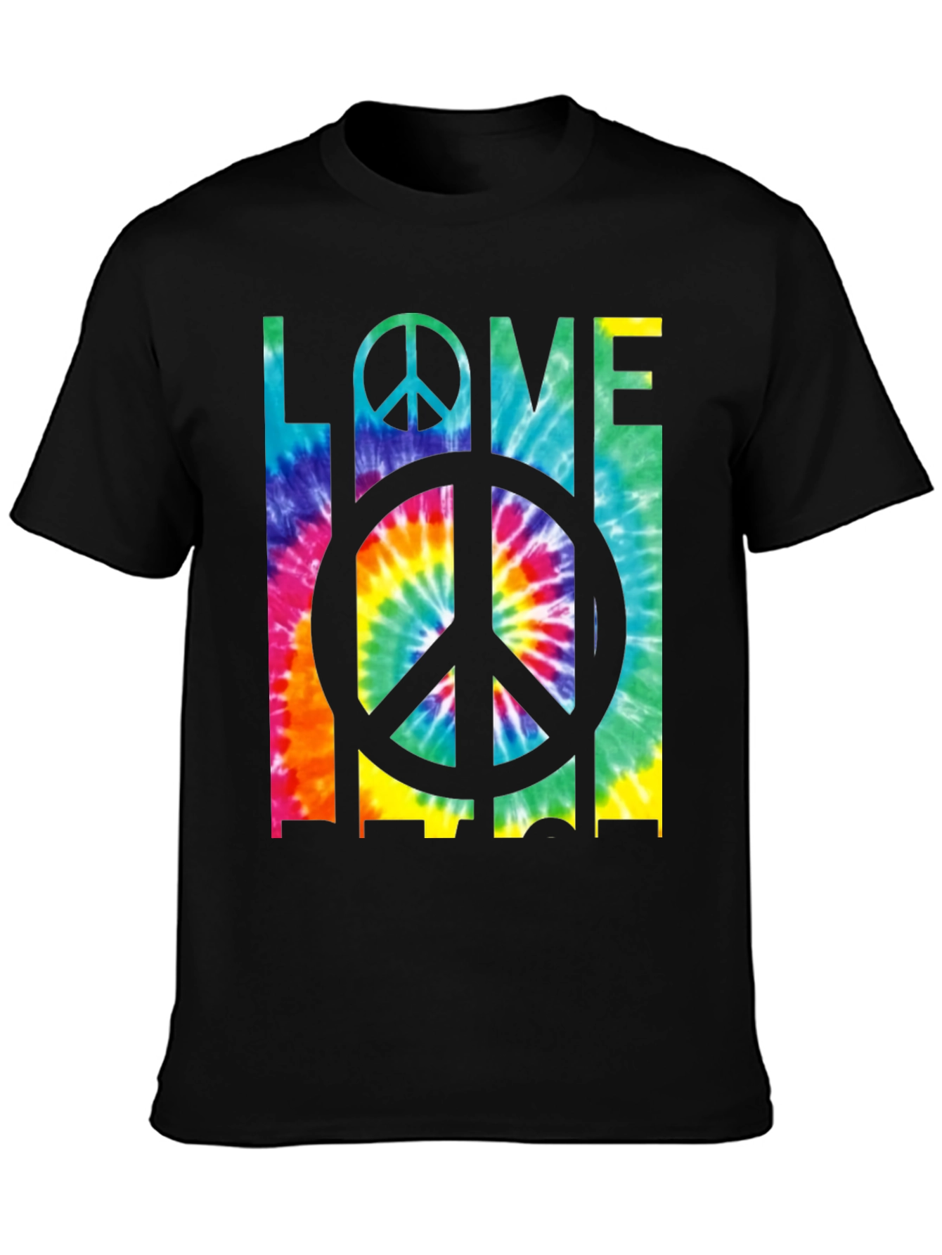 Love & Peace Tie-Dye Graphic Tee