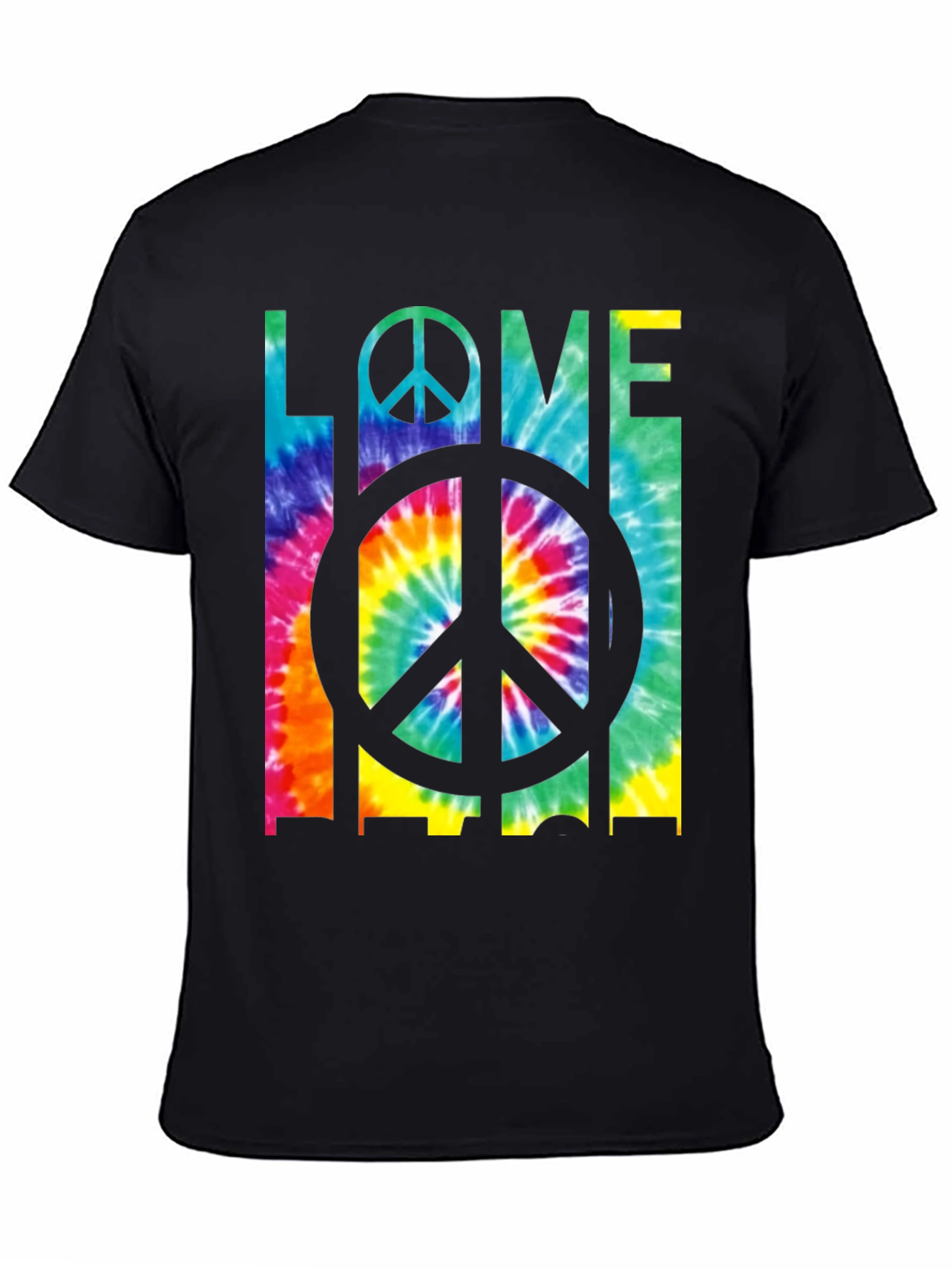 Love & Peace Tie-Dye Graphic Tee