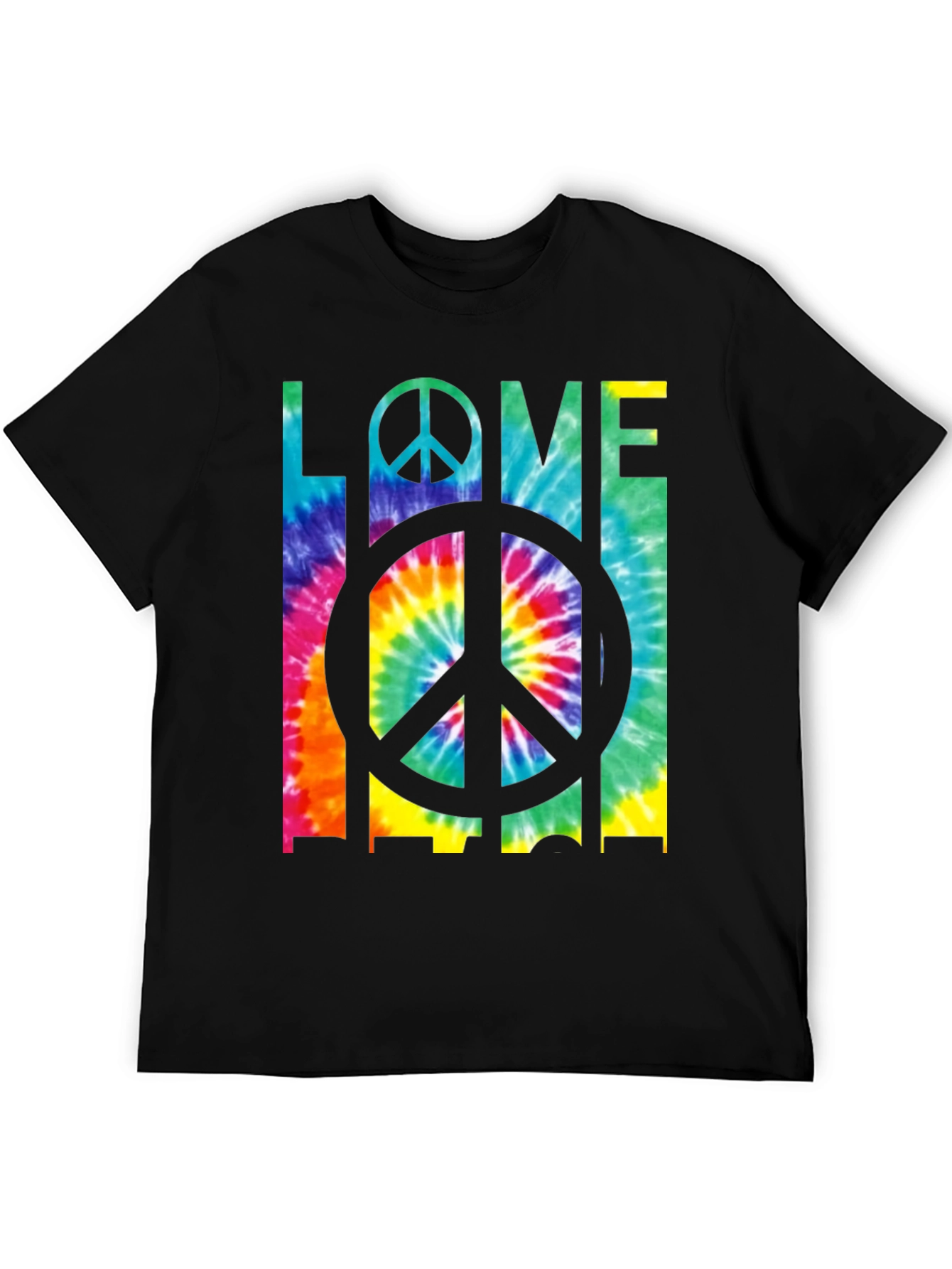 Love & Peace Tie-Dye Graphic Tee