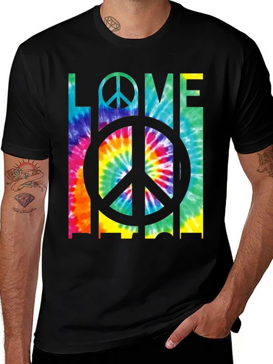 Love & Peace Tie-Dye Graphic Tee