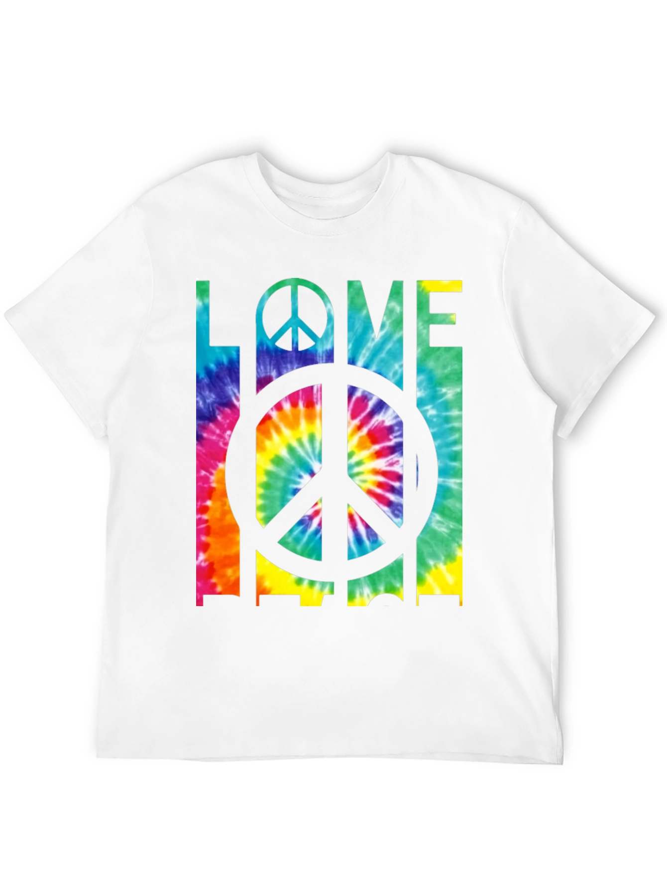 Love & Peace Tie-Dye Graphic Tee