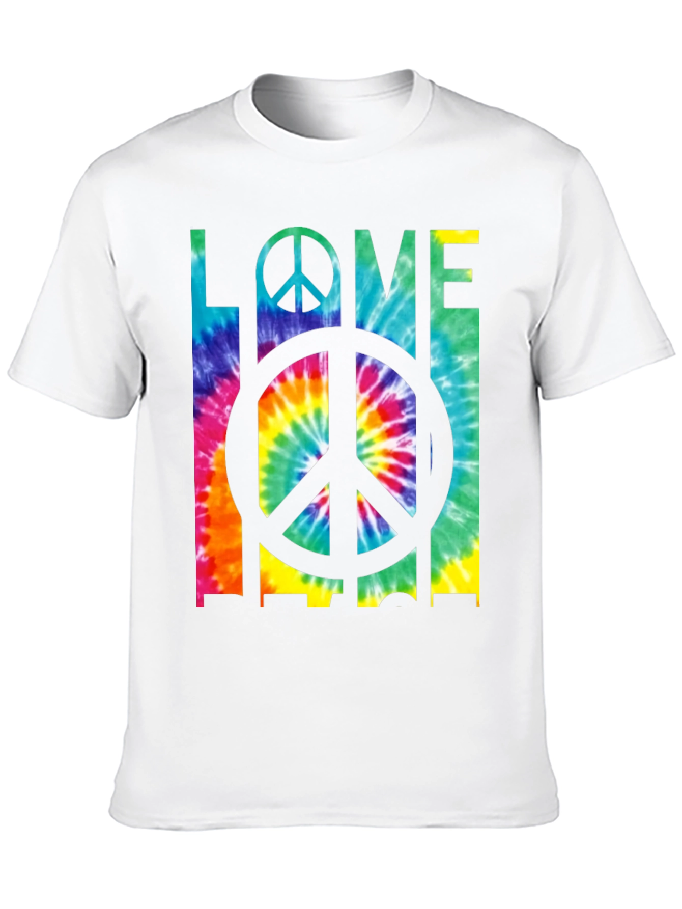 Love & Peace Tie-Dye Graphic Tee