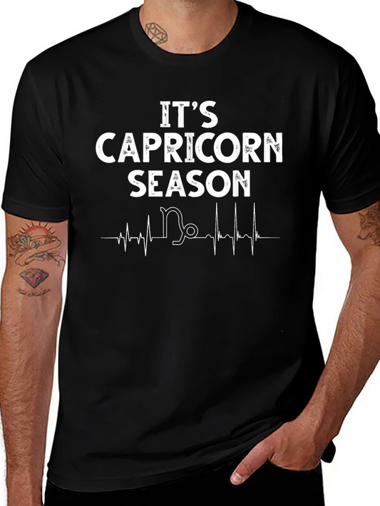 Its Capricorn Season Black T-Shirt
