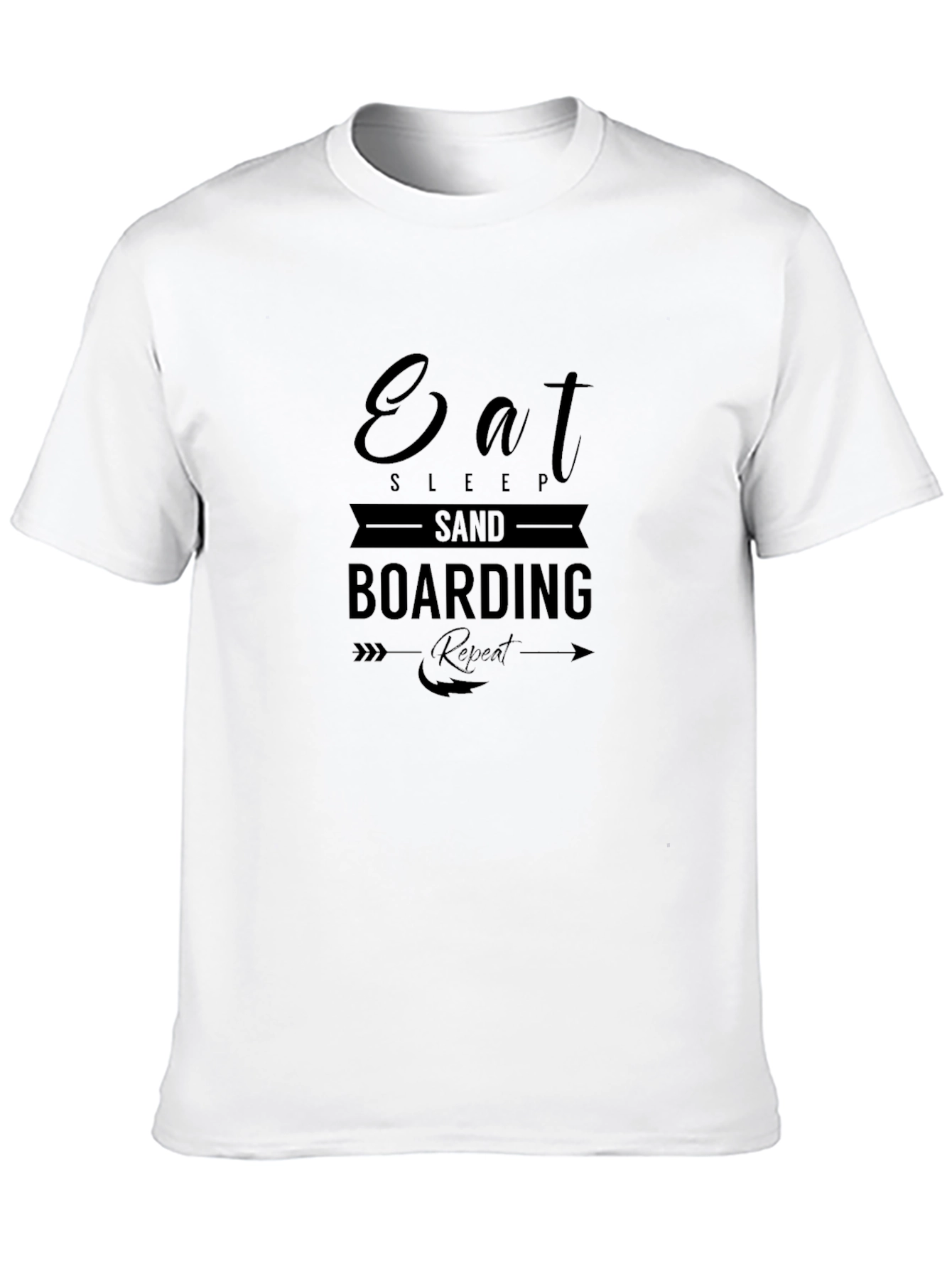 Eat Sleep Sand Boarding T-Shirt - Black Graphic Tee