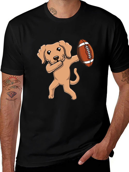 Dabbing Dog Football T-Shirt