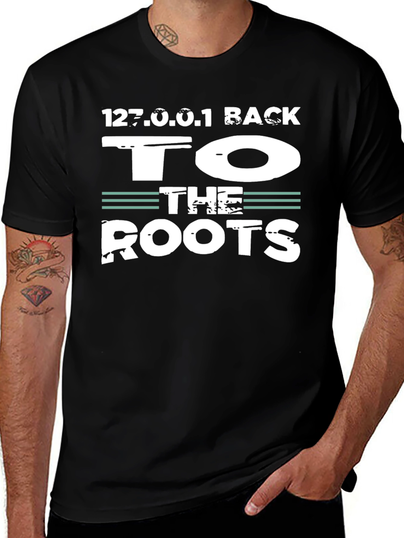Back To The Roots Graphic Tee - 127.0.0.1