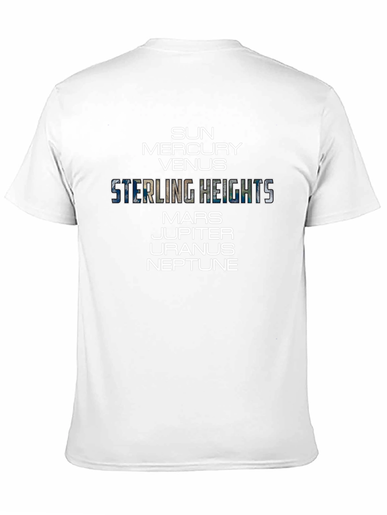 Sterling Heights Planets Black Graphic Tee