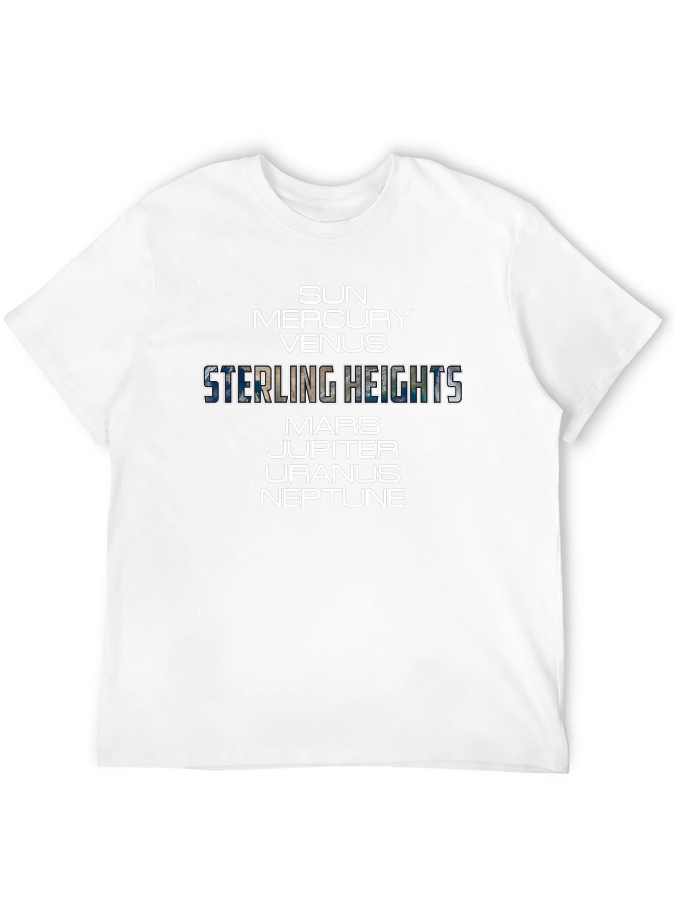Sterling Heights Planets Black Graphic Tee