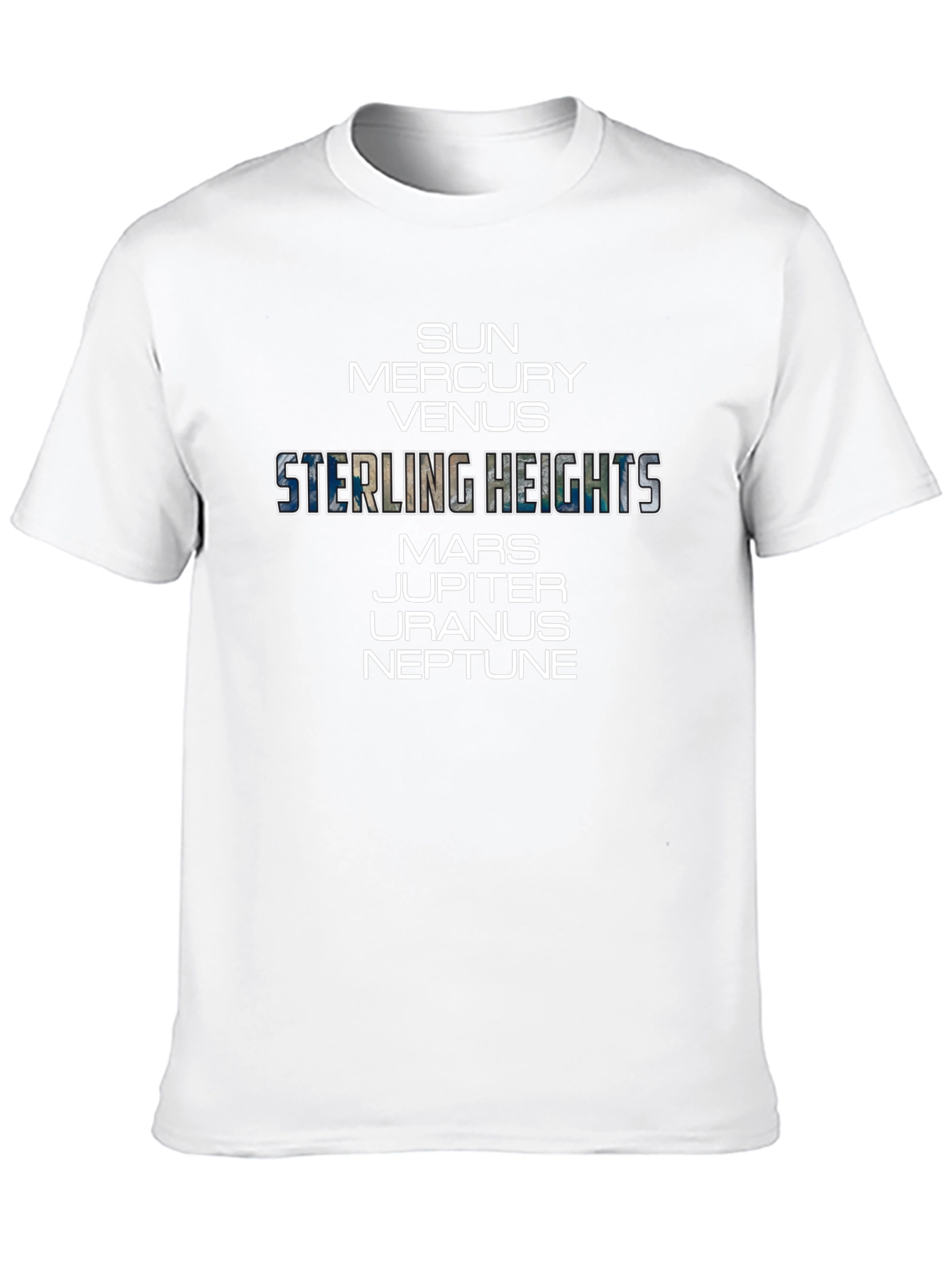 Sterling Heights Planets Black Graphic Tee
