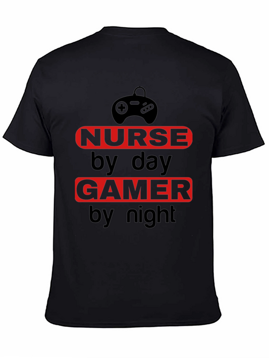 Nurse by Day Gamer by Night T-Shirt