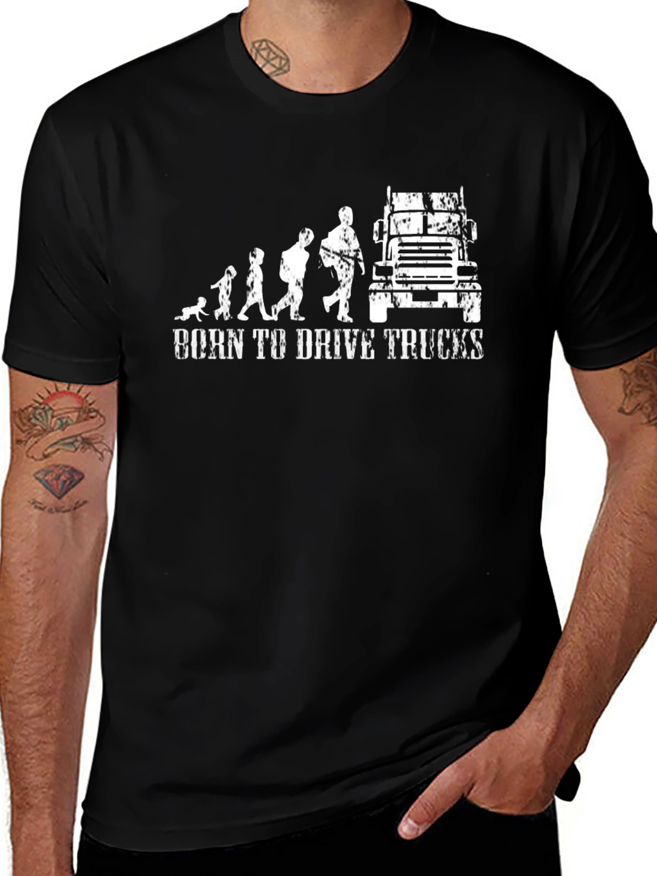 Born to Drive Trucks - Mens Graphic Tee