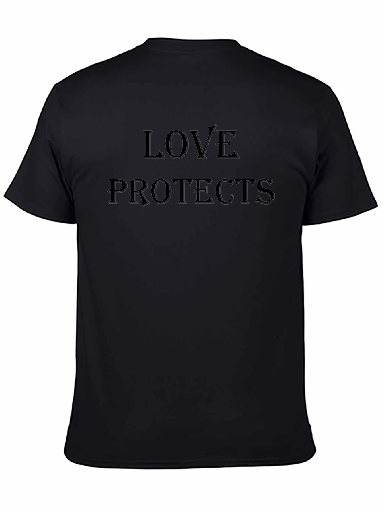 Love Protects Black T-Shirt