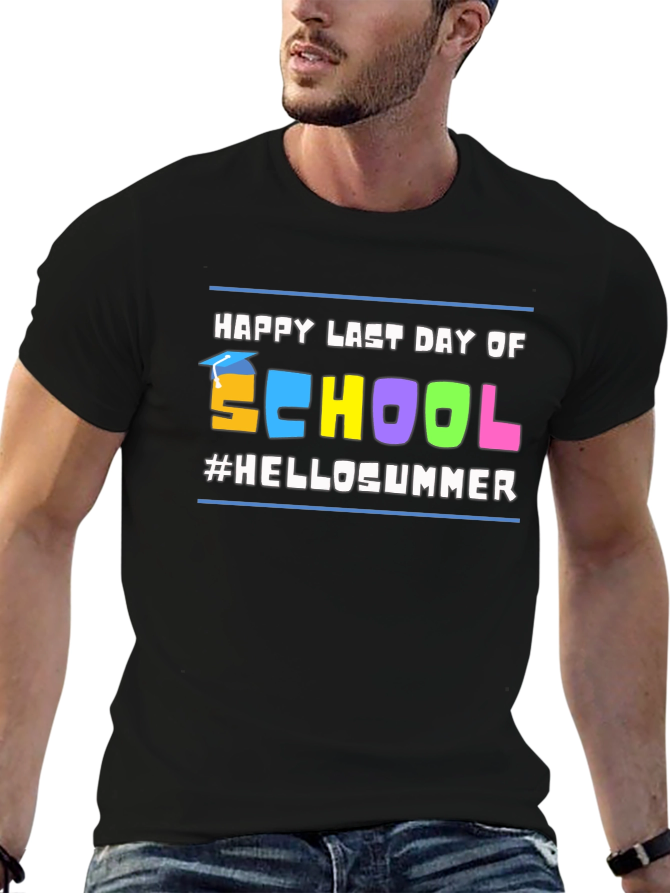 Happy Last Day of School #HelloSummer Black T-Shirt