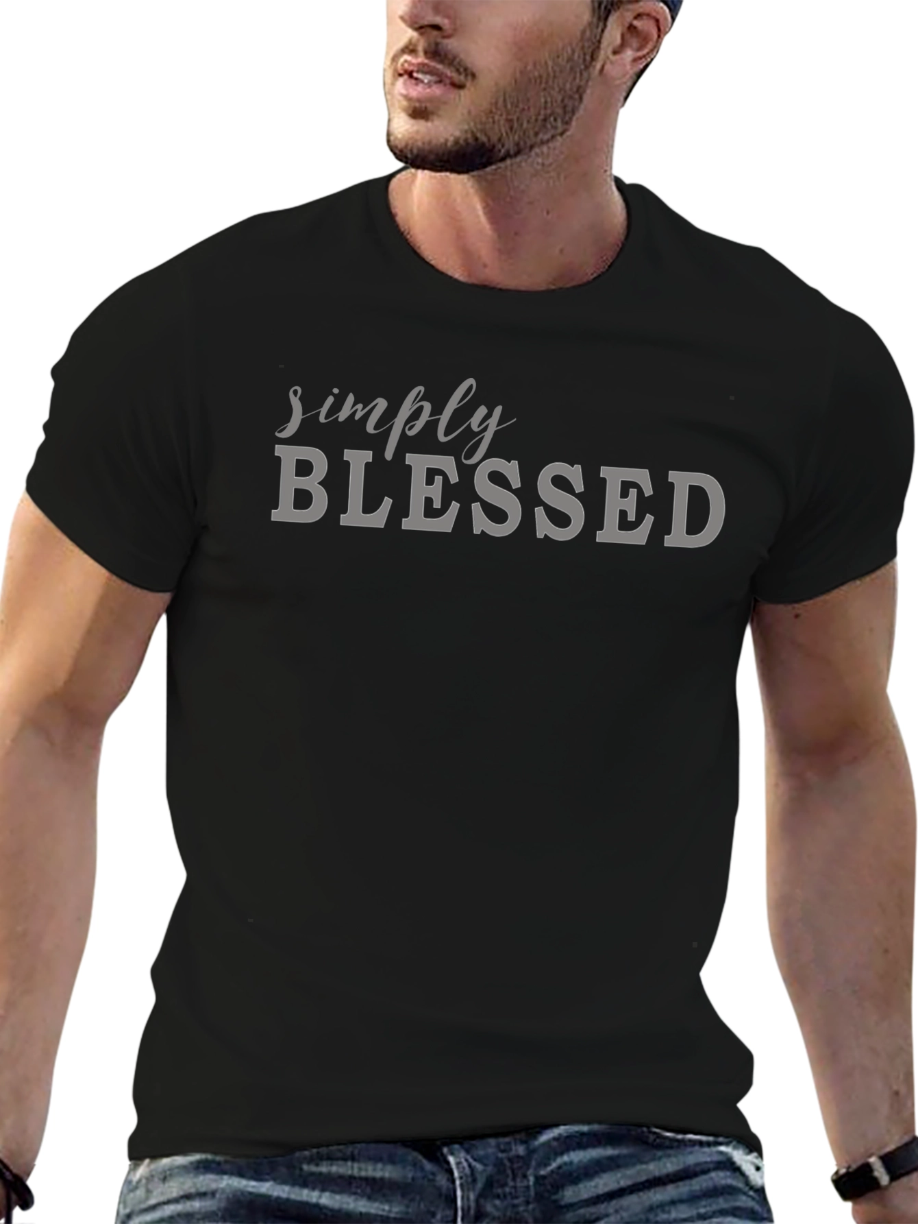 Simply Blessed Graphic Tee - Black